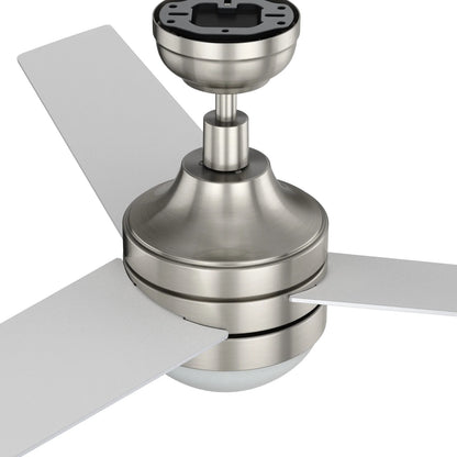 Carro Kimball 52in Ceiling Fan | Brushed Nickel Plywood Blades and Integrated LED | Living Room & Bedroom | 52 x 52 x 16.9 in | Model CFW523E6-L12-SJ-1