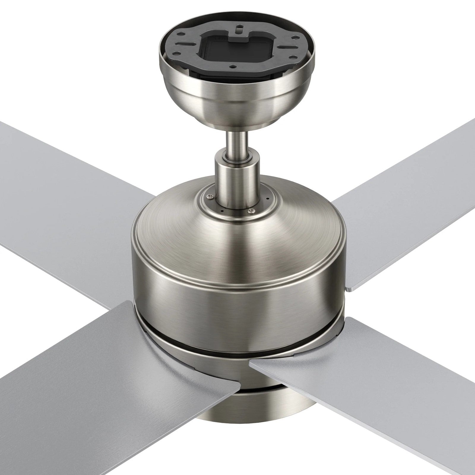 Carro Santana 52in 4-Light Ceiling Fan | Brushed Nickel Plywood Blades | Living Room & Bedroom | 52 x 52 x 15 in | Model CFW524E5-L12-SJ-1