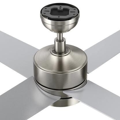 Carro Santana 52in 4-Light Ceiling Fan | Brushed Nickel Plywood Blades | Living Room & Bedroom | 52 x 52 x 15 in | Model CFW524E5-L12-SJ-1