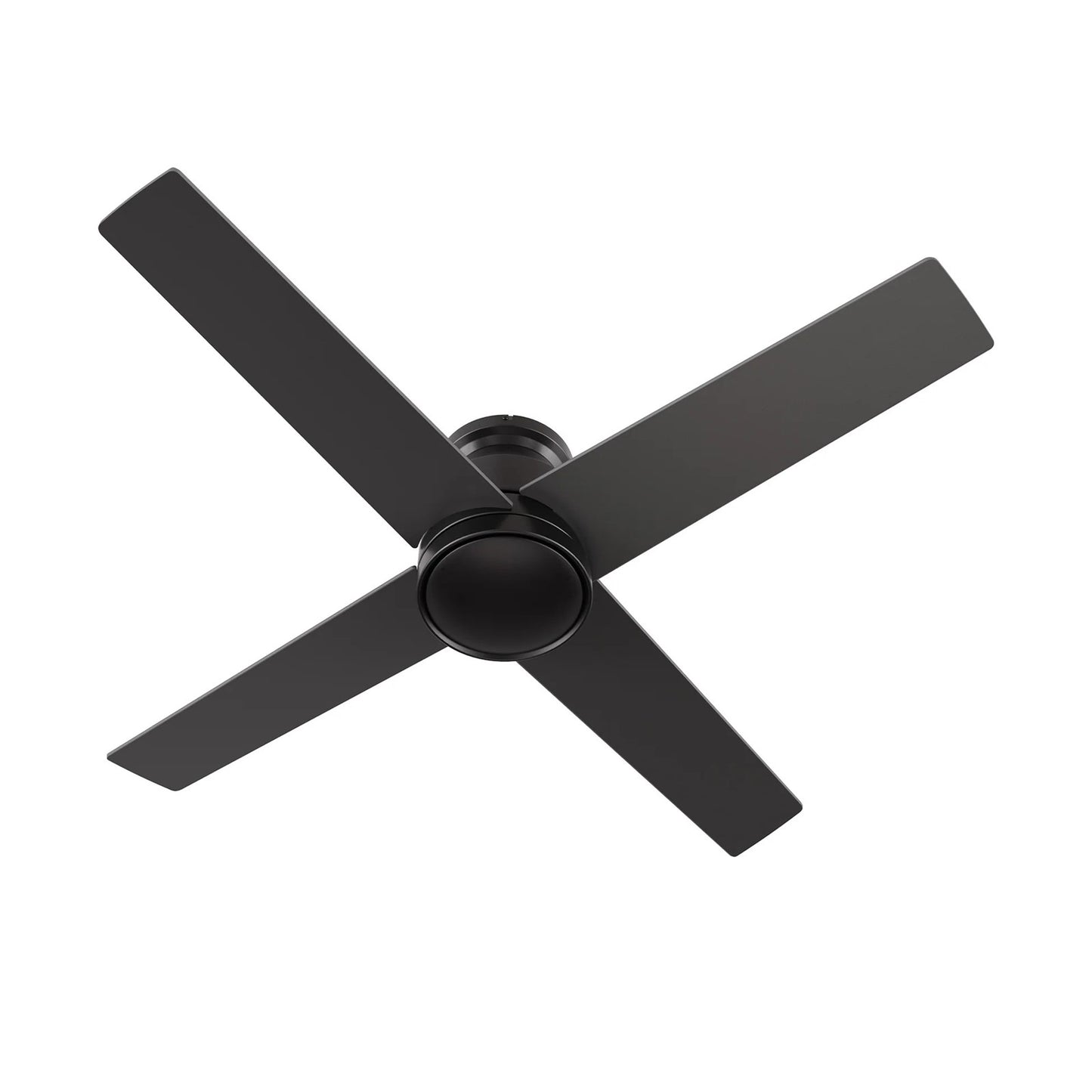 Carro Santana 52in 4-Blade Flush Mount Ceiling Fan | Modern Black and Plywood | Indoor Low Ceiling & Bedroom | 52 x 52 x 11 in | Model CFW524E5-N10-B2-1-FM