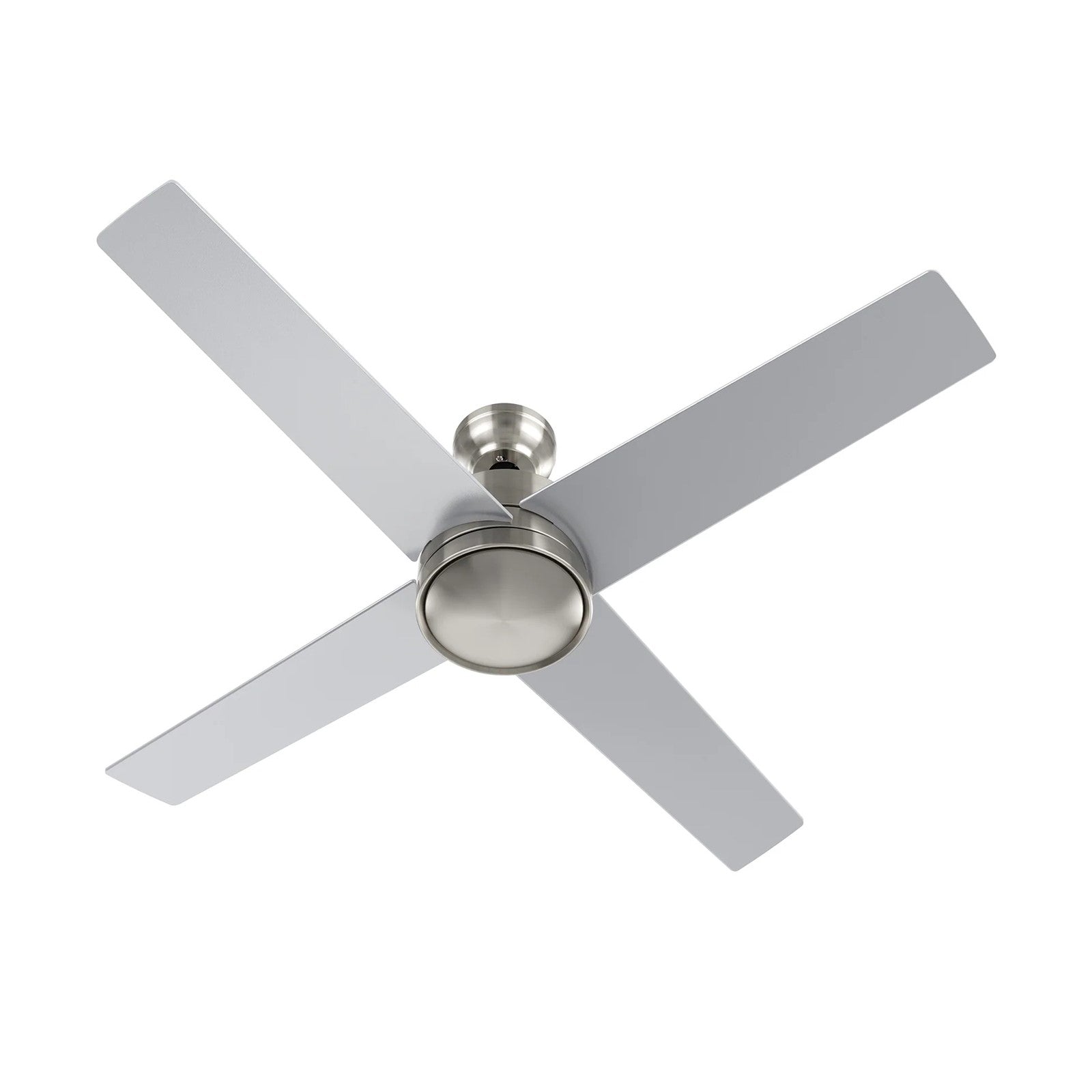 Carro Santana 52in 4-Blade Ceiling Fan | Modern Brushed Nickel and Plywood | Indoor Living Room & Bedroom | 52 x 52 x 15.1 in | Model CFW524E5-N10-SJ-1