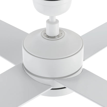 Carro Santana 52in 4-Blade Ceiling Fan | White Plywood Blades and White Finish | Indoor Living Room & Bedroom | 52 x 52 x 15.1 in | Model CFW524E5-N10-W1-1