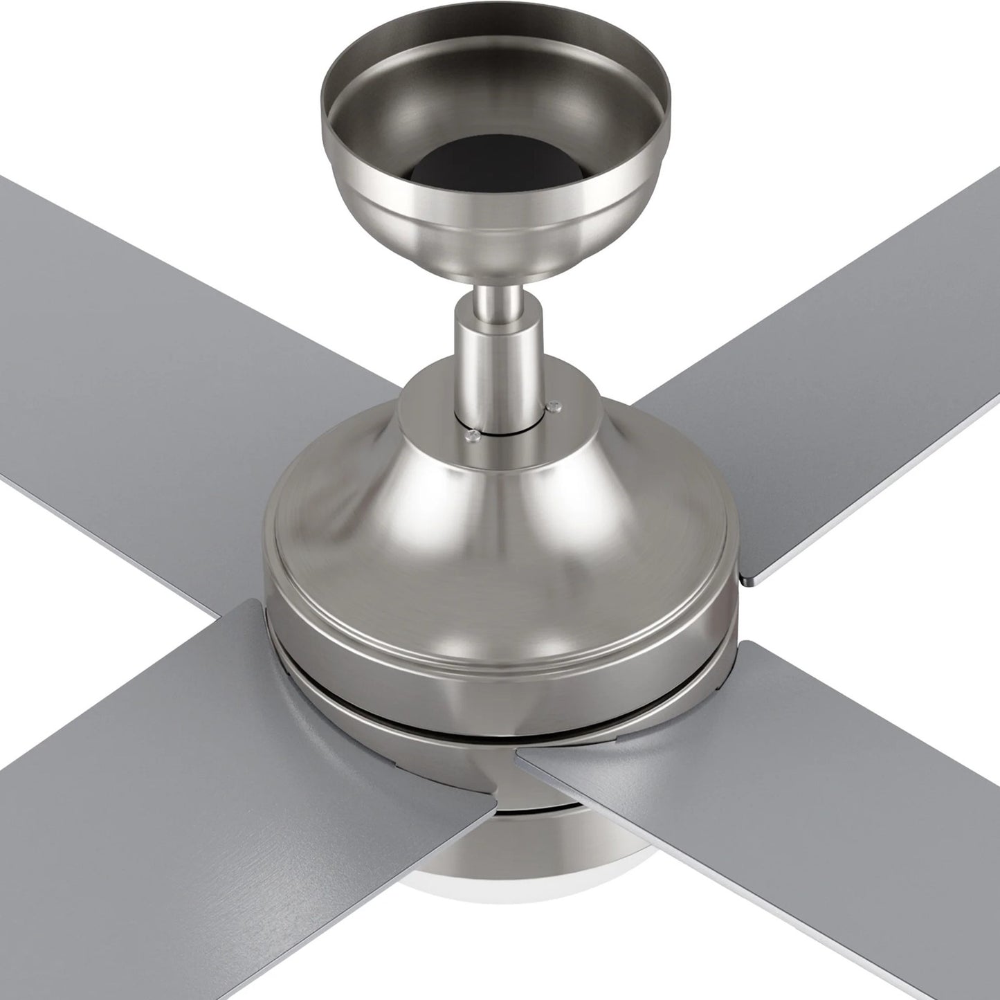Carro Kimball 52in 4-Blade Ceiling Fan with LED Light | Brushed Nickel Finish and Plywood Blades | Indoor Living Room & Bedroom | Model CFW524E6-L12-SJ-1