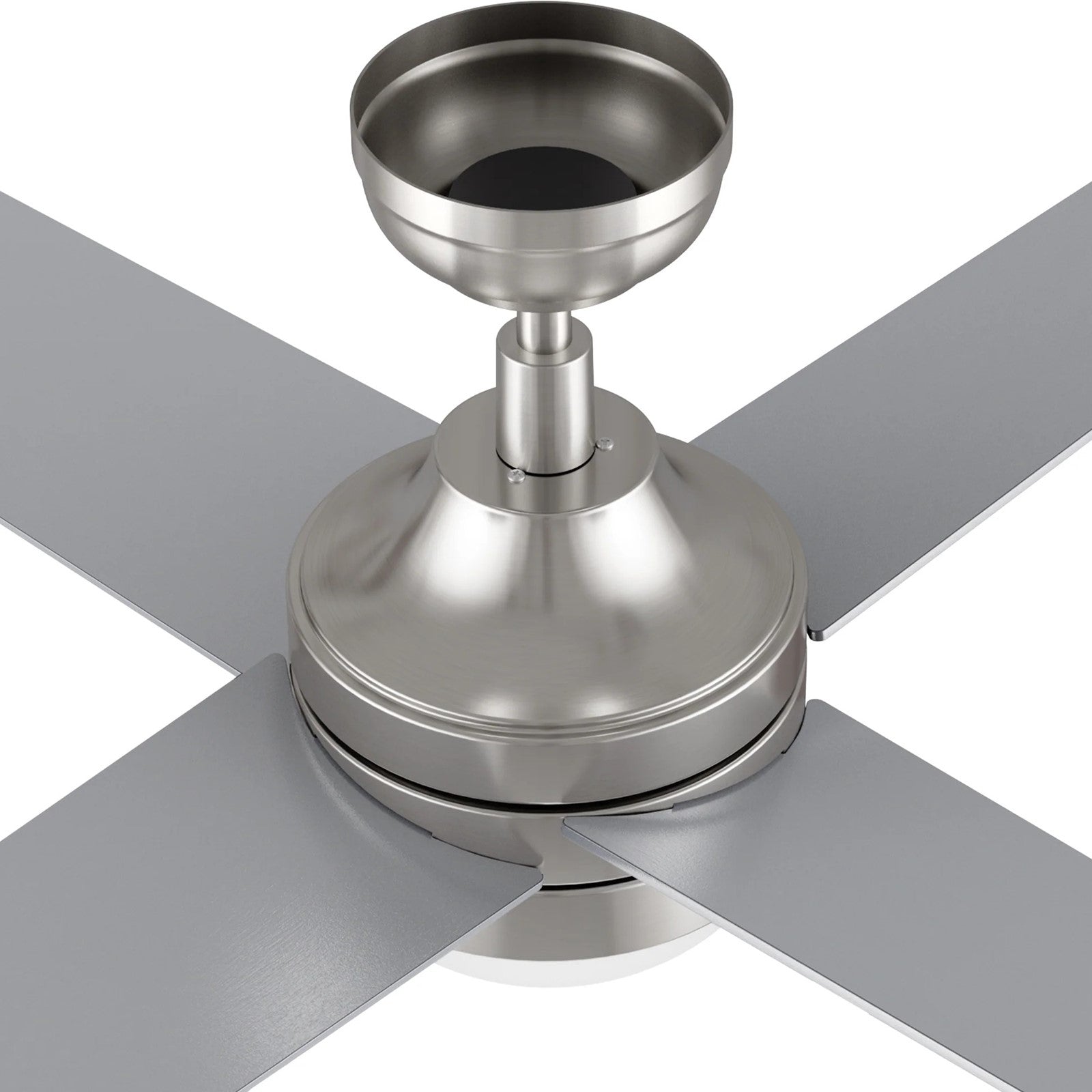 Carro Kimball 52in 4-Blade Ceiling Fan with LED Light | Brushed Nickel Finish and Plywood Blades | Indoor Living Room & Bedroom | Model CFW524E6-L12-SJ-1
