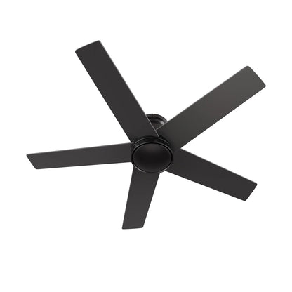 Carro Santana 52in Flush Mount Ceiling Fan | Modern Black Plywood Blades | Indoor Living Room & Bedroom | 52 x 52 x 11 in, DC | Model CFW525E5-N10-B2-1-FM
