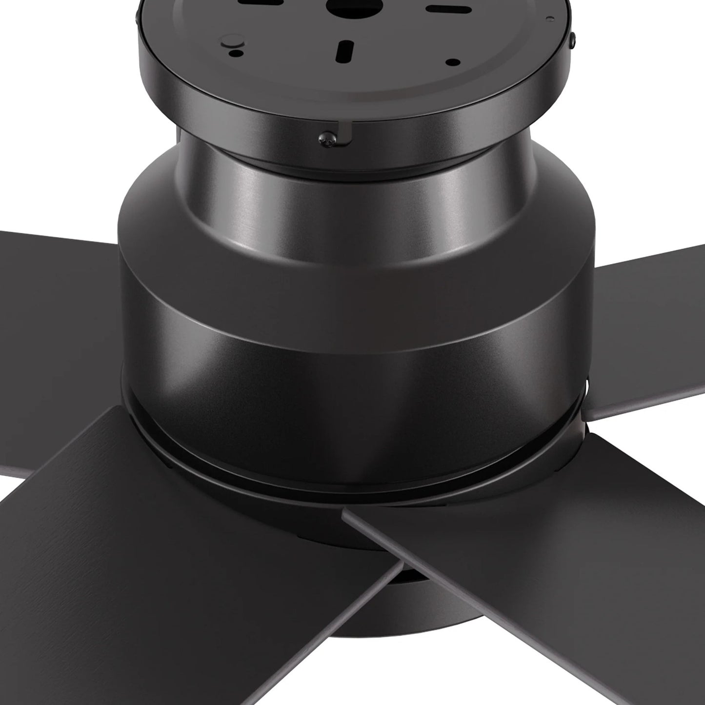 Carro Santana 52in Flush Mount Ceiling Fan | Modern Black Plywood Blades | Indoor Living Room & Bedroom | 52 x 52 x 11 in, DC | Model CFW525E5-N10-B2-1-FM