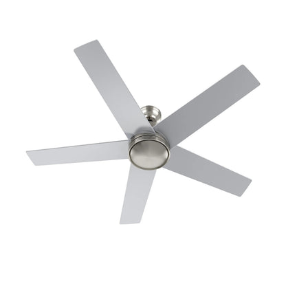 Carro Santana 52in Ceiling Fan | Modern Brushed Nickel Plywood Blades | Indoor Living Room & Bedroom | 52 x 52 x 15 in, DC | Model CFW525E5-N10-SJ-1