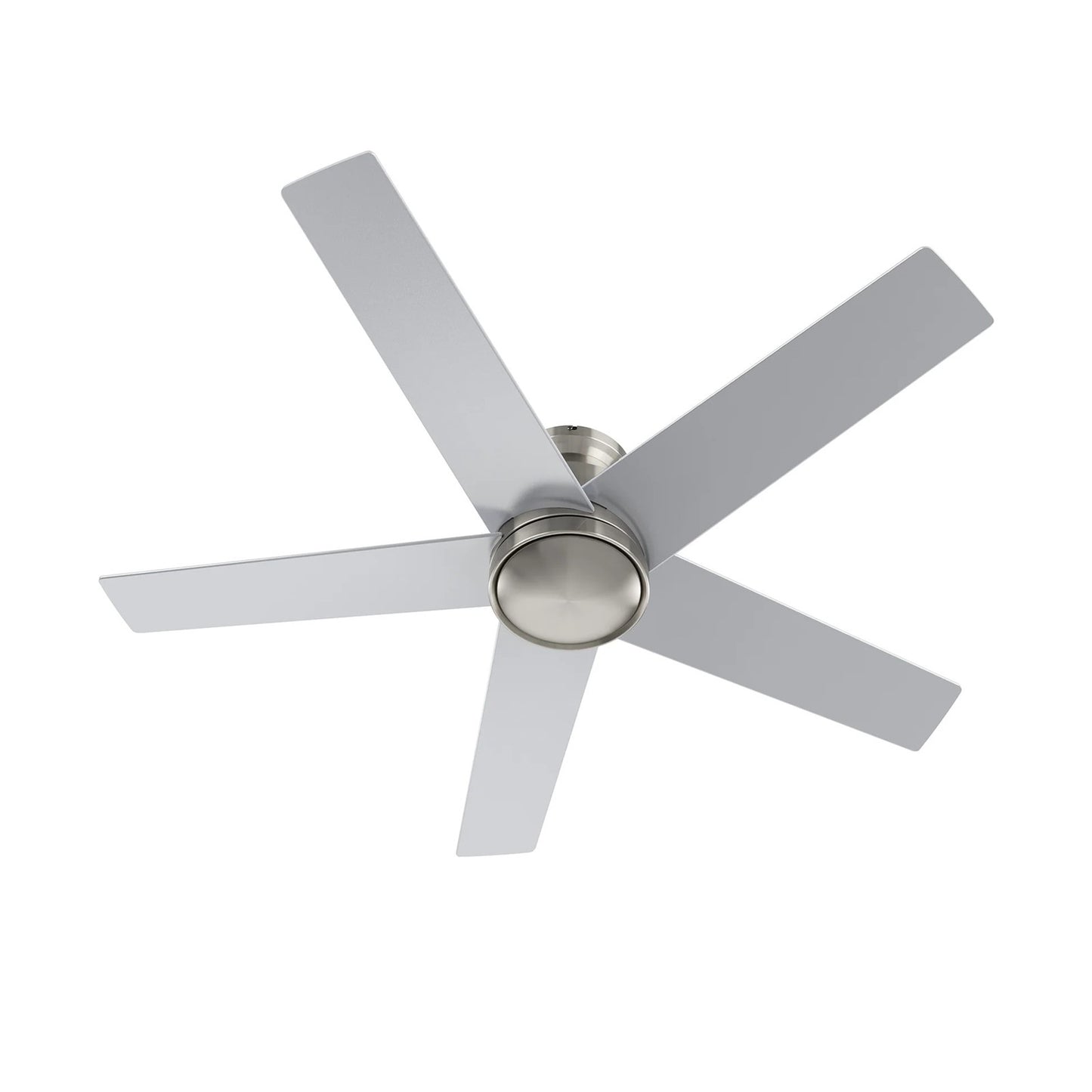 Carro Santana 52in Flush Mount Ceiling Fan | Modern Brushed Nickel Plywood Blades | Indoor Living Room & Bedroom | 52 x 52 x | Model CFW525E5-N10-SJ-1-FM