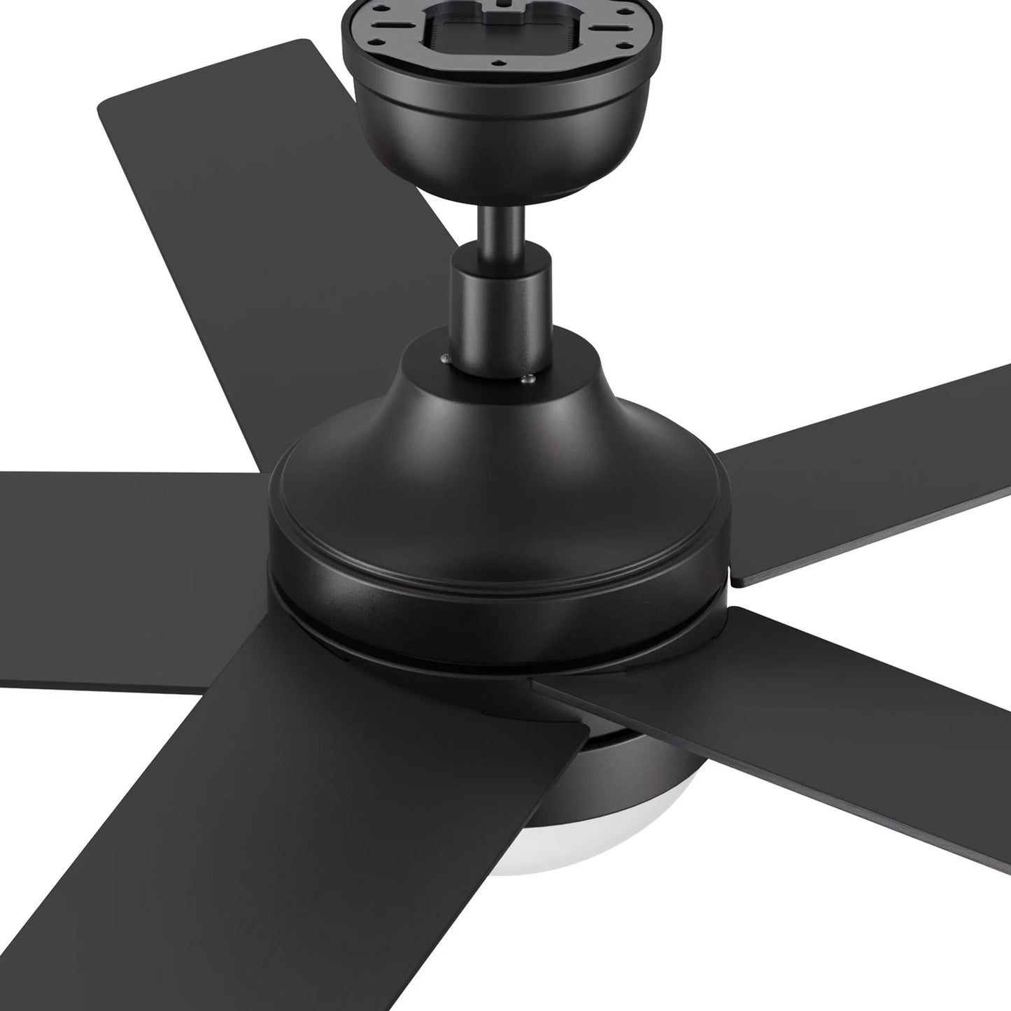 Carro Kimball 52in Ceiling Fan with LED Light | Modern Black Plywood Blades | Indoor Living Room & Bedroom | 52 x 52 x 16.9 in | Model CFW525E6-L11-B2-1