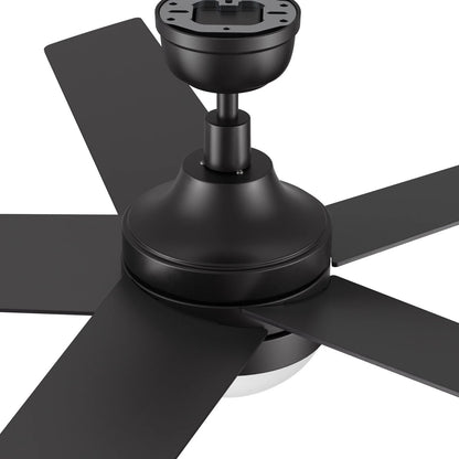 Carro Kimball 52in Ceiling Fan with LED Light | Modern Black Plywood Blades | Indoor Living Room & Bedroom | 52 x 52 x 16.9 in | Model CFW525E6-L11-B2-1