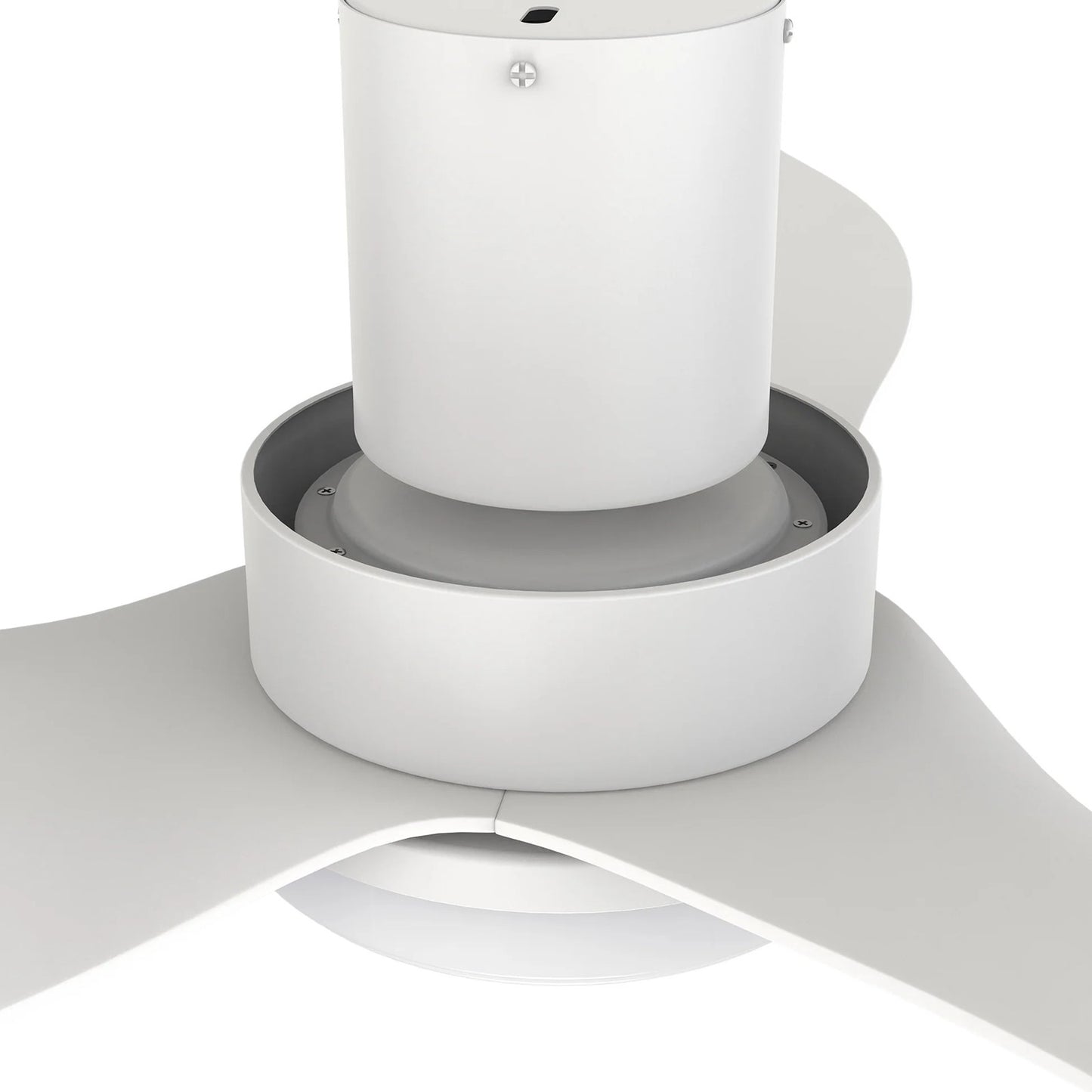 Carro Ryna 36in 3-Blade Flush Smart Ceiling Fan | Modern White PP with LED Light | Bedroom & Small Living Room | 11.2 x 36 x | Model SFR363V2-L12-W1-1-FM