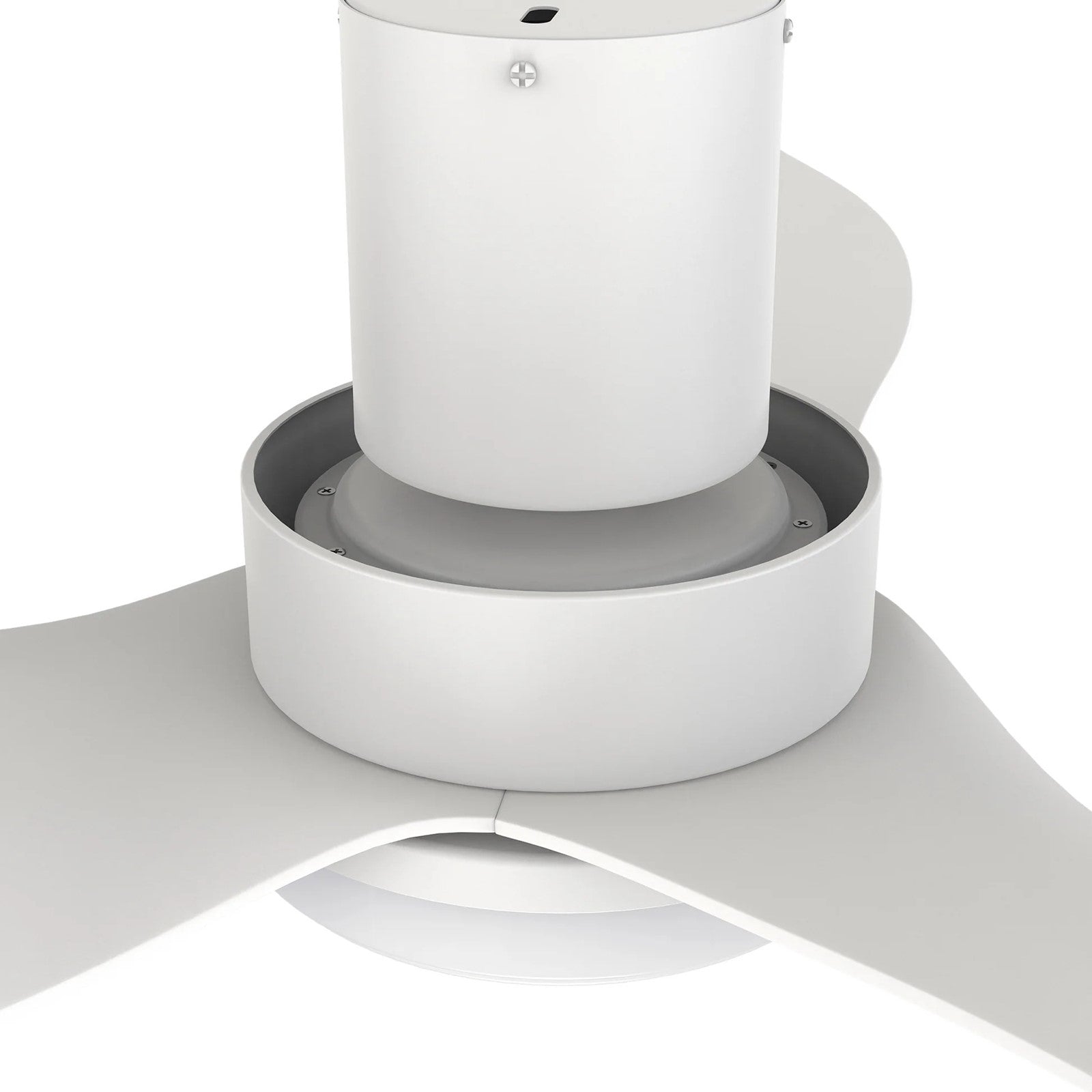 Carro Ryna 36in 3-Blade Flush Smart Ceiling Fan | Modern White PP with LED Light | Bedroom & Small Living Room | 11.2 x 36 x | Model SFR363V2-L12-W1-1-FM