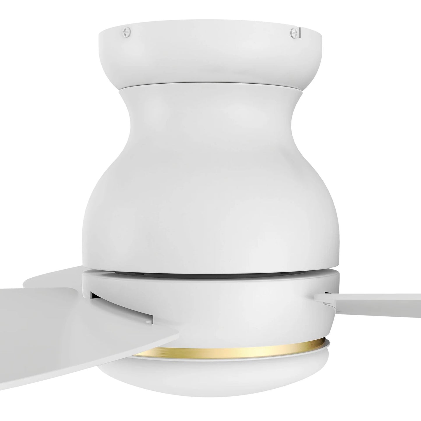 Carro Trento 44in 3-Blade Flush Mount Smart Ceiling Fan | White Motor and White Plywood Blades | Living Room & Covered Patio | Model SFR443Q-L12-W1-1-FM