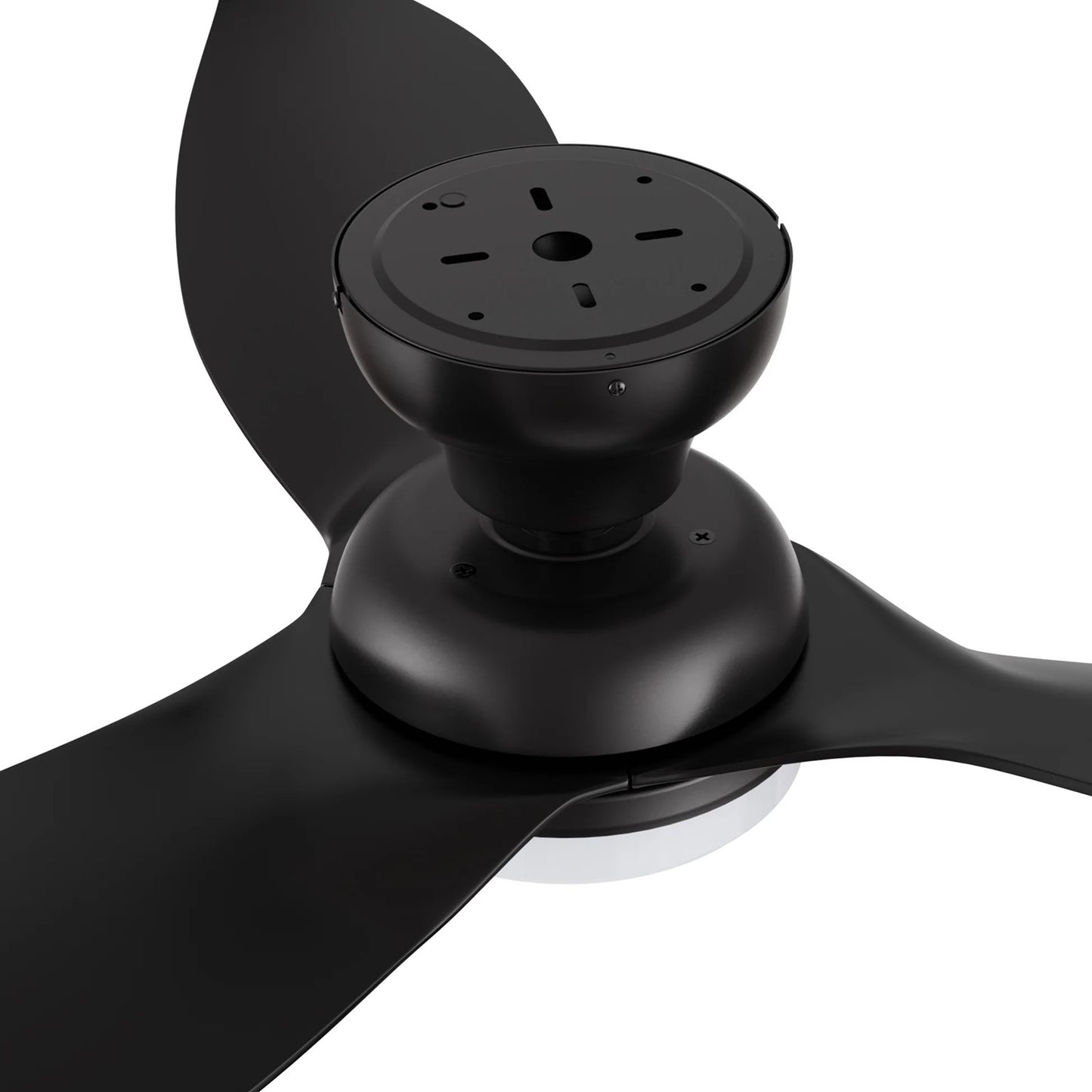 Carro Upton 45in 3-Blade Flush Mount Smart Ceiling Fan | Black ABS Blades and Black Motor | Living Room & Bedroom | 45 x 45 x | Model SFR453V1-L12-B2-1-FM