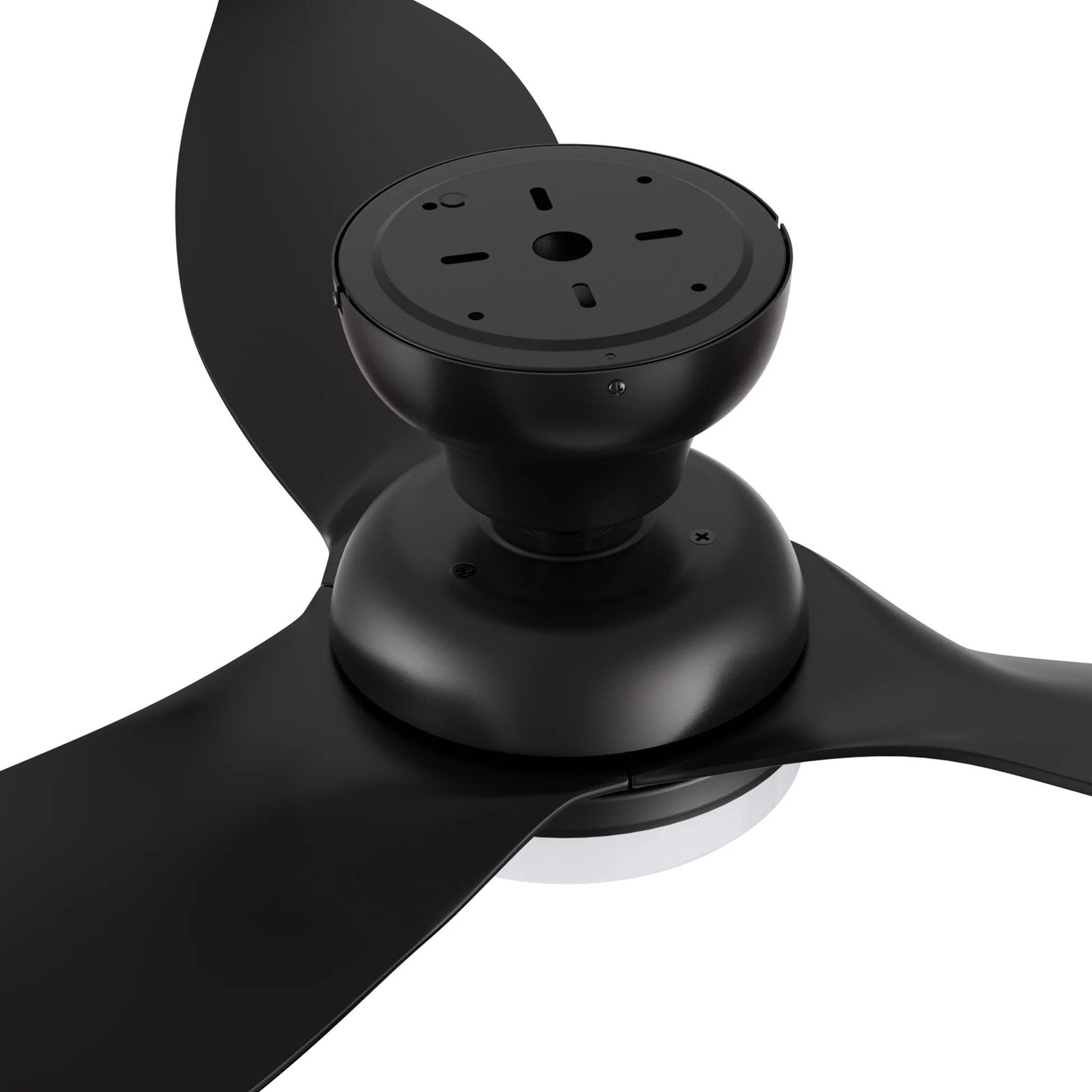 Carro Upton 45in 3-Blade Flush Mount Smart Ceiling Fan | Black ABS Blades and Black Motor | Living Room & Bedroom | 45 x 45 x | Model SFR453V1-L12-B2-1-FM