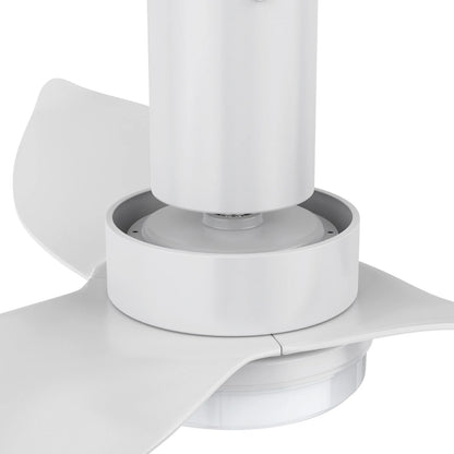 Carro Ryna 45in 3-Blade Flush Smart Ceiling Fan | Modern White ABS and Integrated LED | Indoor Living Room & Bedroom | 11.2 x | Model SFR453V2-L12-W1-1-FM