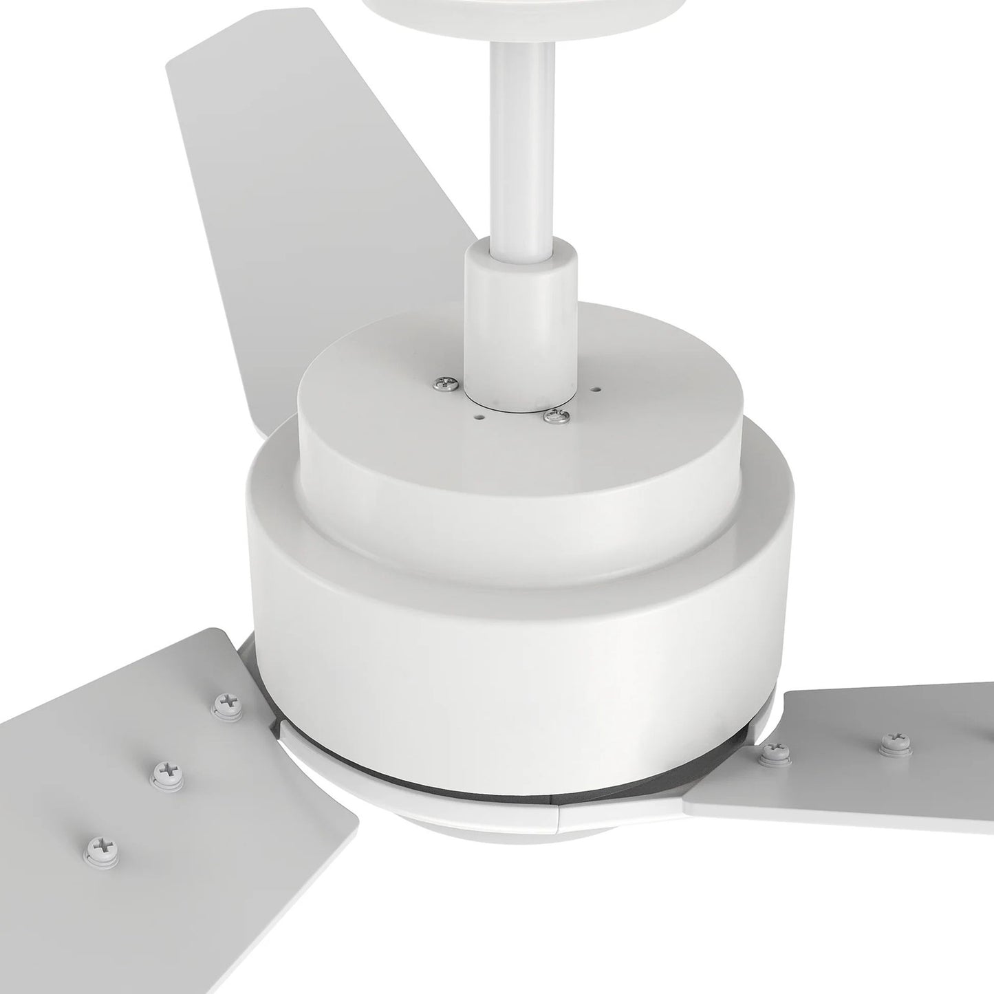 Carro Calen 48in 3-Blade Smart Ceiling Fan | Modern White Plywood and Integrated LED | Living Room & Covered Patio | 13.2 x 48 x | Model SFR483J3-L11-W1-1