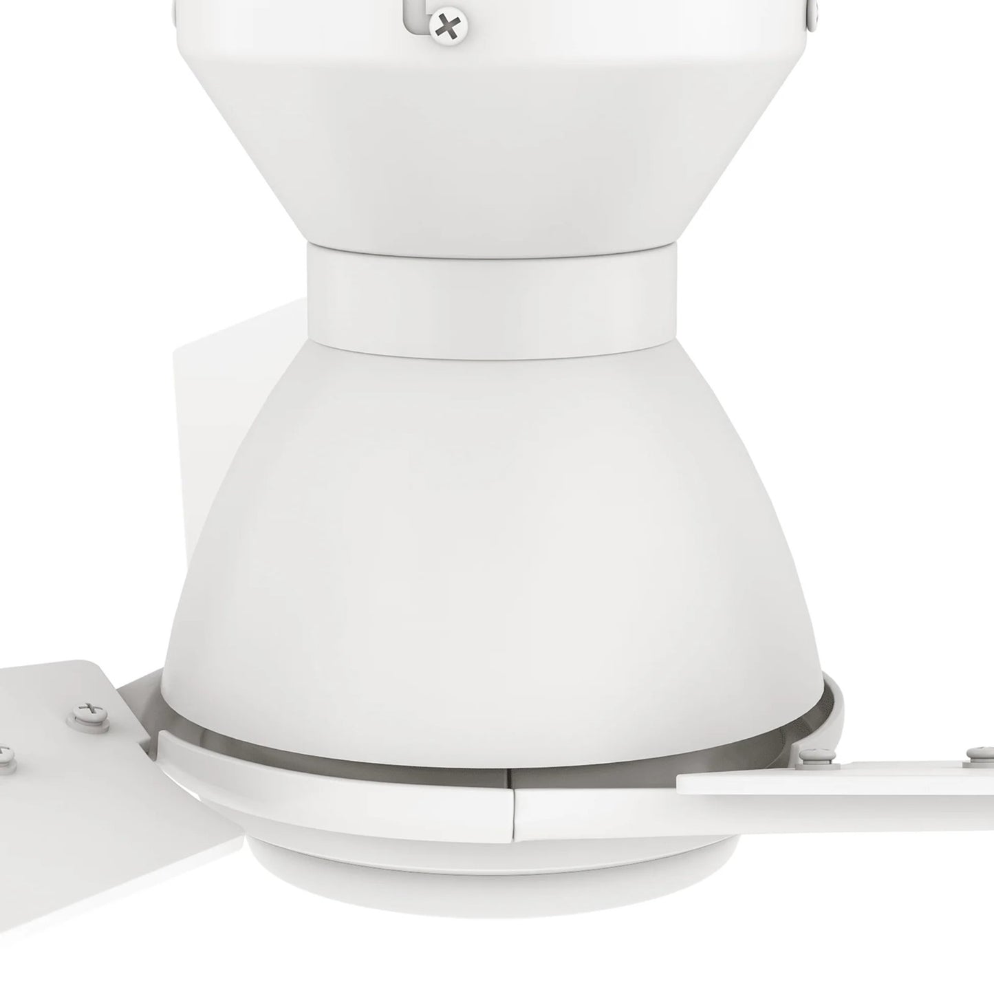 Carro Calen 48in 3-Blade Flush Mount Smart Ceiling Fan | Modern White Plywood and Integrated LED | Living Room & Covered | Model SFR483J3-L11-W1-1-FM