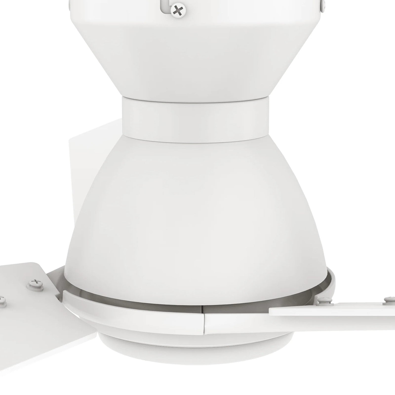 Carro Calen 48in 3-Blade Flush Mount Smart Ceiling Fan | Modern White Plywood and Integrated LED | Living Room & Covered | Model SFR483J3-L11-W1-1-FM