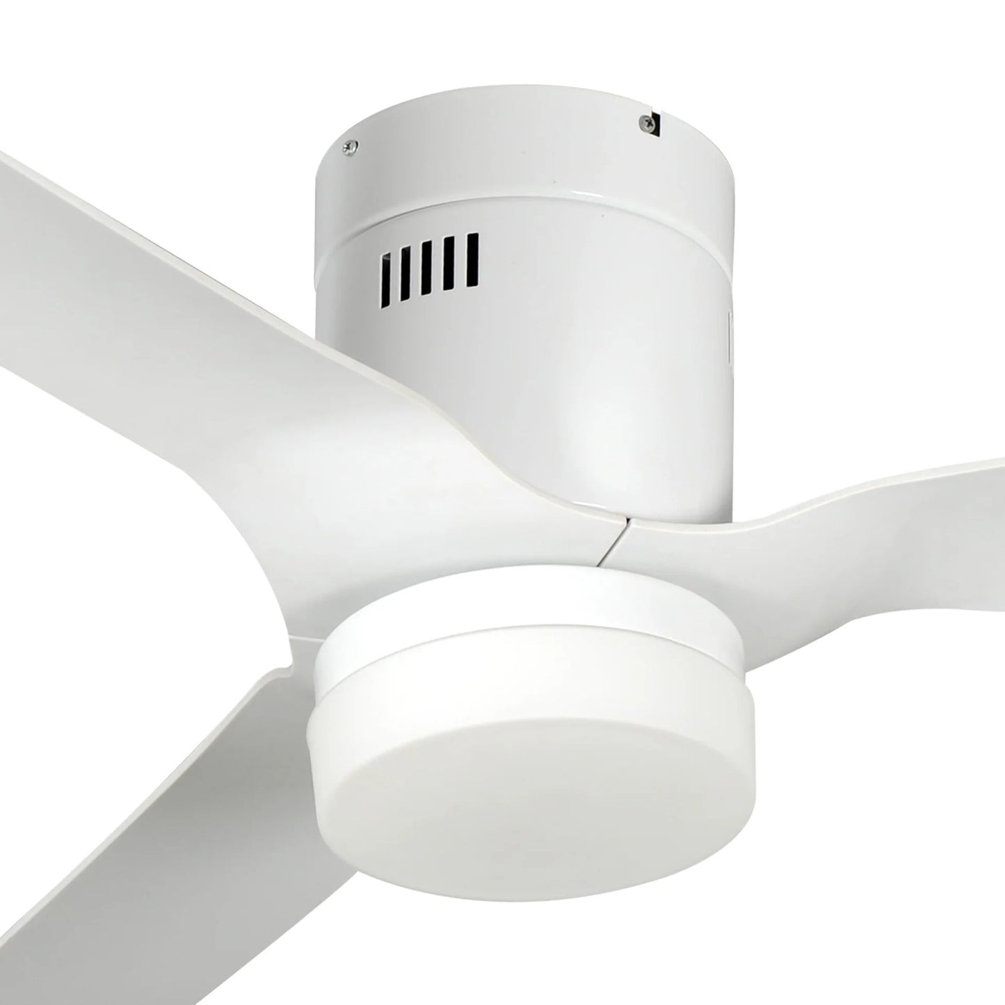 Carro Spezia 48in 3-Blade Flush Smart Ceiling Fan | White Glass Fiber Reinforced Polypropylene | Living Room & Covered Patio | Model SFR483P-L12-W1-1-FM