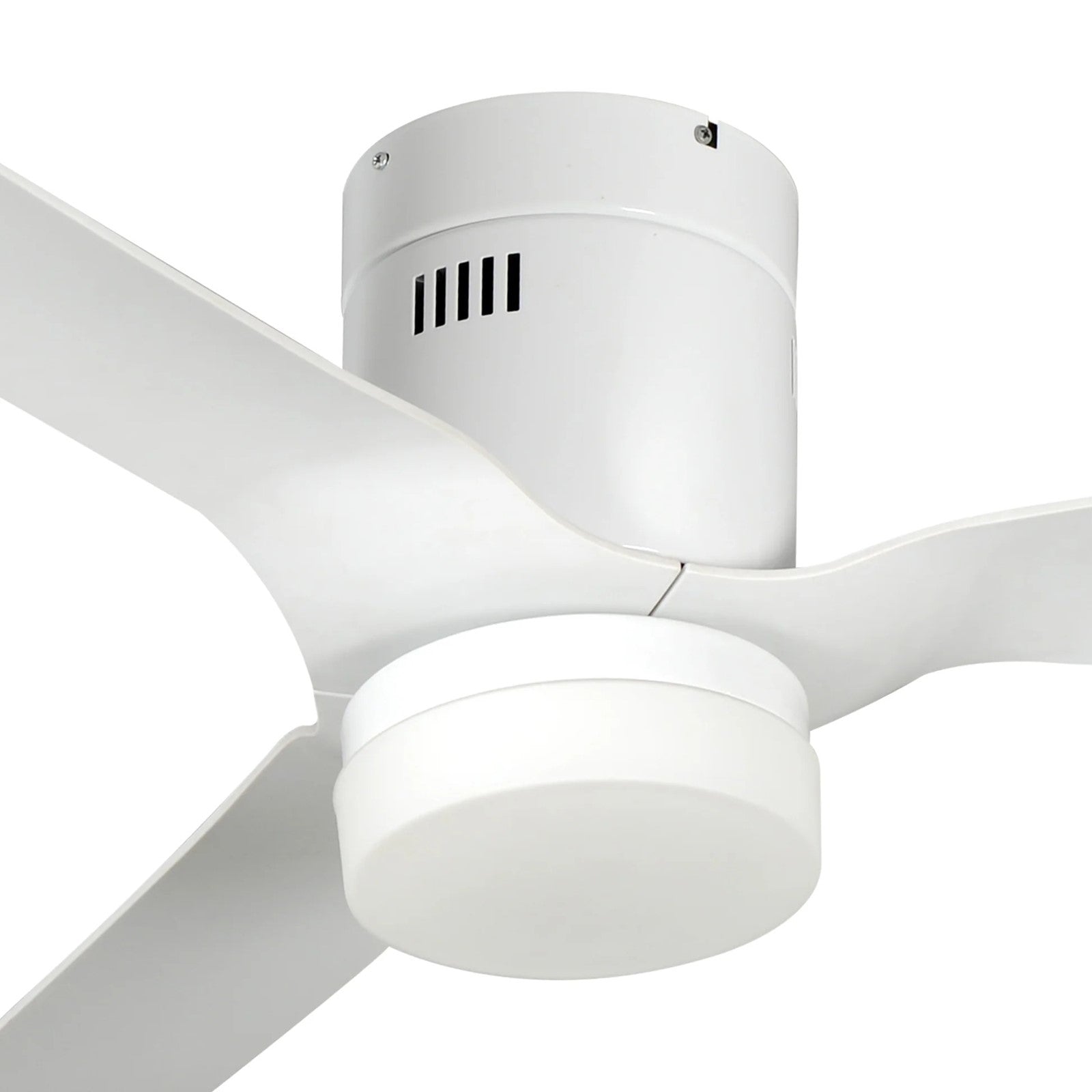 Carro Spezia 48in 3-Blade Flush Smart Ceiling Fan | White Glass Fiber Reinforced Polypropylene | Living Room & Covered Patio | Model SFR483P-L12-W1-1-FM