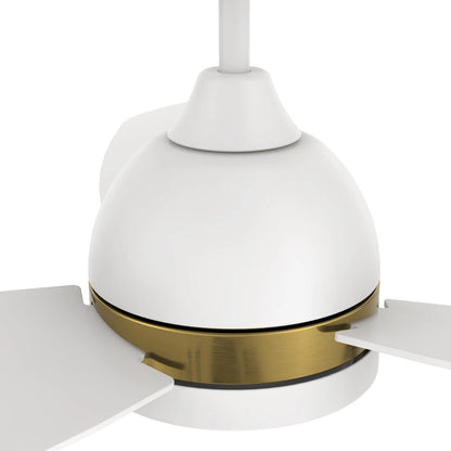 Carro Fremont 48in 3-Blade Smart Ceiling Fan | White Plywood | Living Room & Covered Patio | 48 x 48 x 14.6 in | Model SFR483Q5-L12-W1-1A