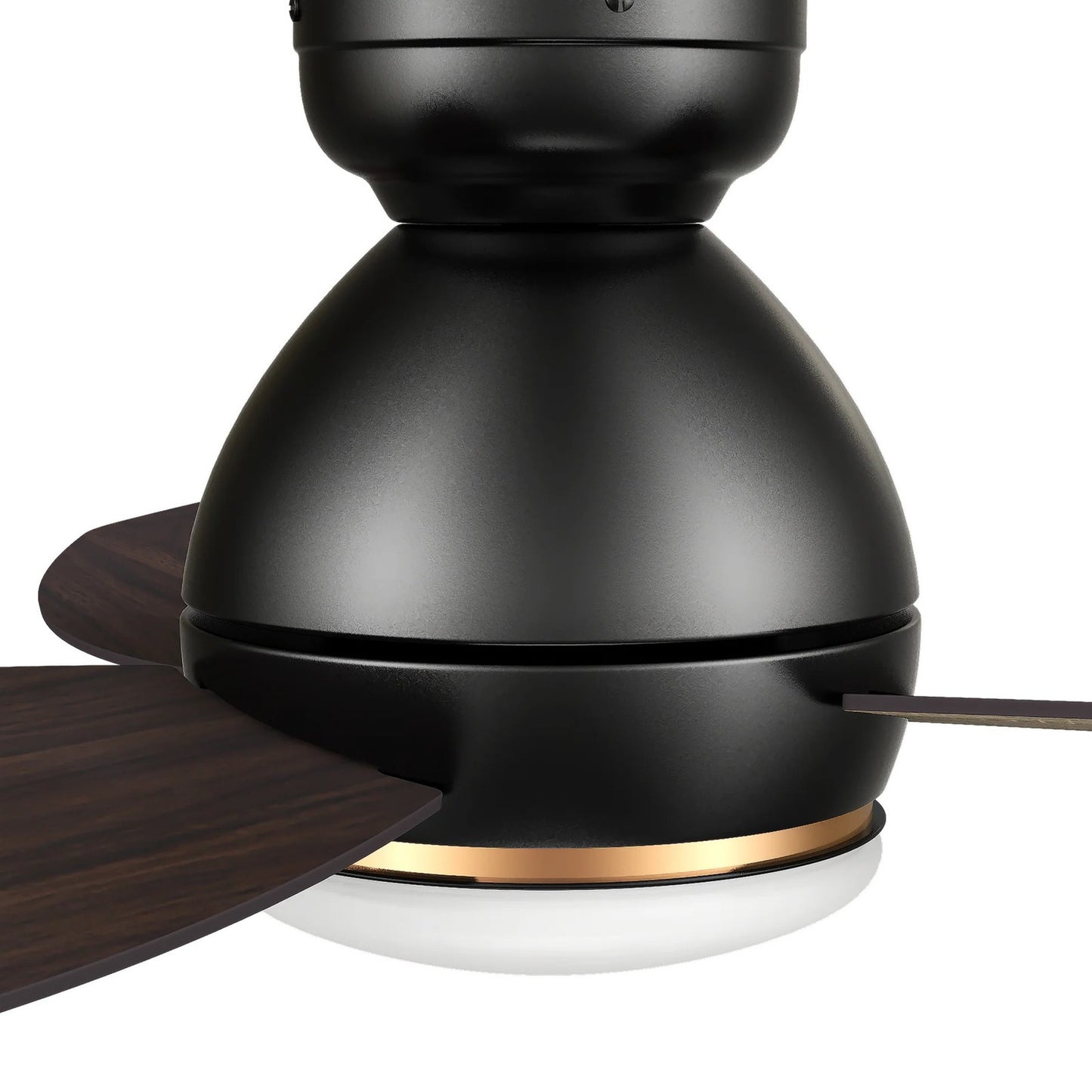 Carro Hobart 48in 3-Blade Flush Mount Smart Ceiling Fan | Black Barnwood Plywood Blades and Integrated LED | Large Living | Model SFR483Q6-L12-BG-1-FM