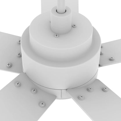 Carro Ascender 48in 5-Blade Smart Ceiling Fan | Modern White Plywood and White Finish | Living Room & Covered Patio | 48 x 48 x | Model SFR485J1-L11-W1-1