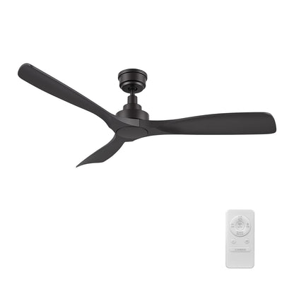 Carro Kiama 52in 3-Blade Smart Ceiling Fan | Black ABS Blades with Remote | Living Room & Bedroom | 52 x 52 x 11.7 in, Standard | Model SFR523A-N10-B2-1