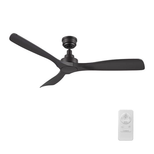 Carro Kiama 52in 3-Blade Smart Ceiling Fan | Black ABS Blades with Remote | Living Room & Bedroom | 52 x 52 x 11.7 in, Standard | Model SFR523A-N10-B2-1