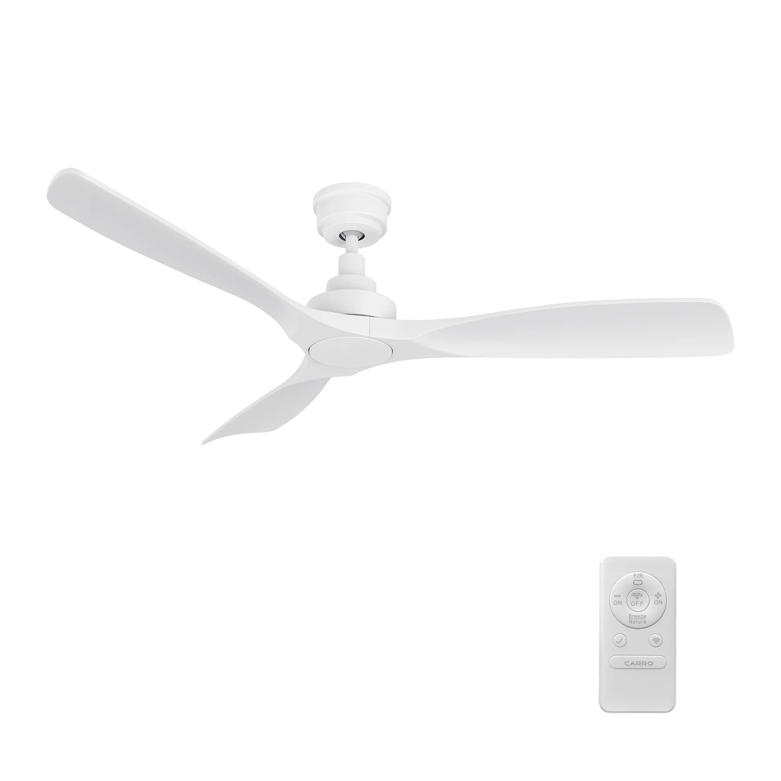 Carro Kiama 52in 3-Blade Smart Ceiling Fan | White ABS Blades with Remote | Living Room & Bedroom | 52 x 52 x 11.7 in, Standard | Model SFR523A-N10-W1-1