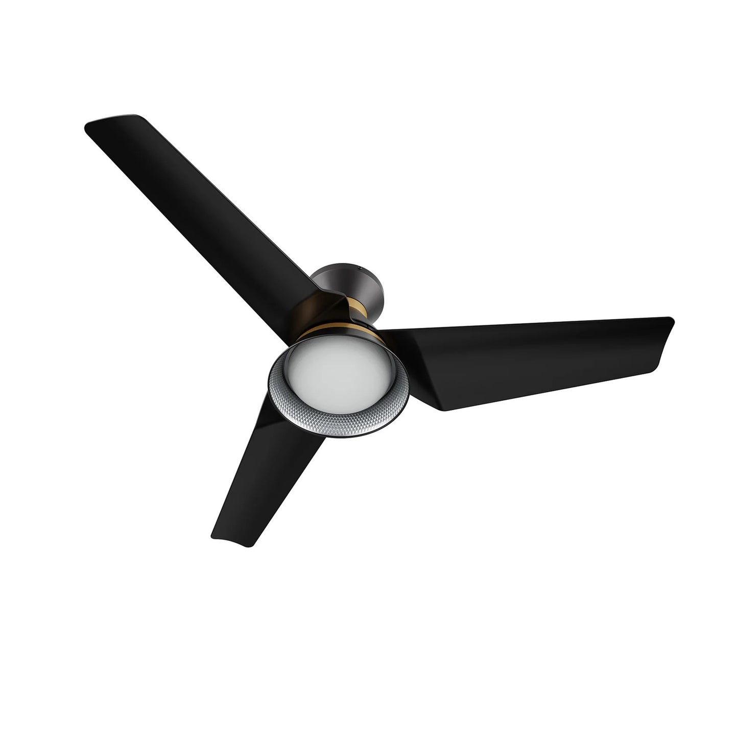 Carro Kreis 52in 3-Blade Flush Ceiling Fan | Black Gold ABS and Integrated LED | Living Room & Bedroom | 52 x 52 x 11.6 in | Model SFR523A1-L12-B2-1-FMA