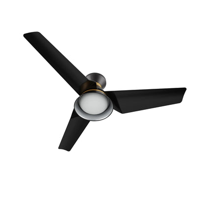 Carro Kreis 52in 3-Blade Flush Ceiling Fan | Black Gold ABS and Integrated LED | Living Room & Bedroom | 52 x 52 x 11.6 in | Model SFR523A1-L12-B2-1-FMA