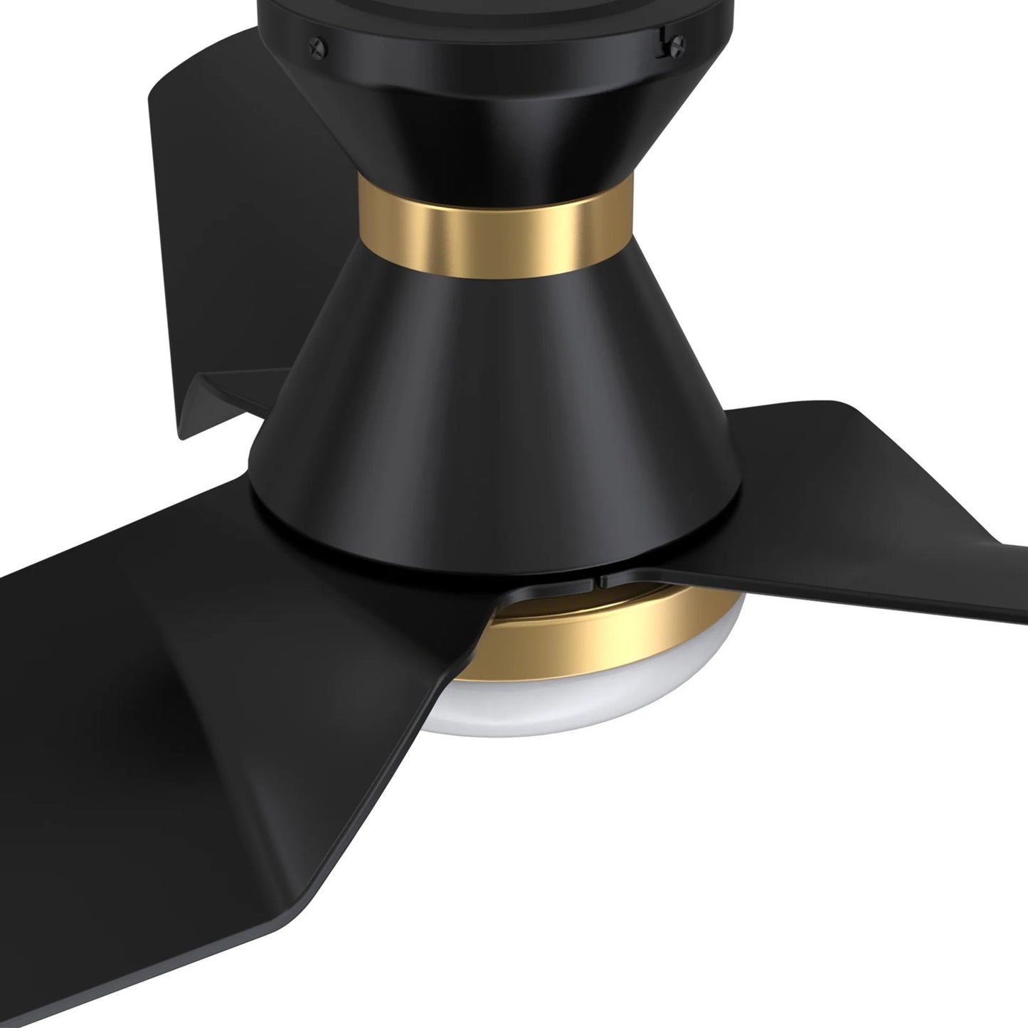Carro Kreis 52in 3-Blade Flush Ceiling Fan | Black Gold ABS and Integrated LED | Living Room & Bedroom | 52 x 52 x 11.5 in | Model SFR523A1-L22-B2-1-FMA