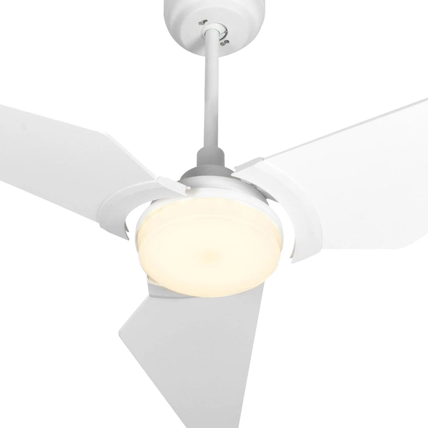 Carro Kaj 52in 3-Blade Smart Ceiling Fan | White Plywood Blades and Integrated LED | Living Room & Covered Patio | 52 x 52 x 13.4 | Model SFR523B-L12-W1-1