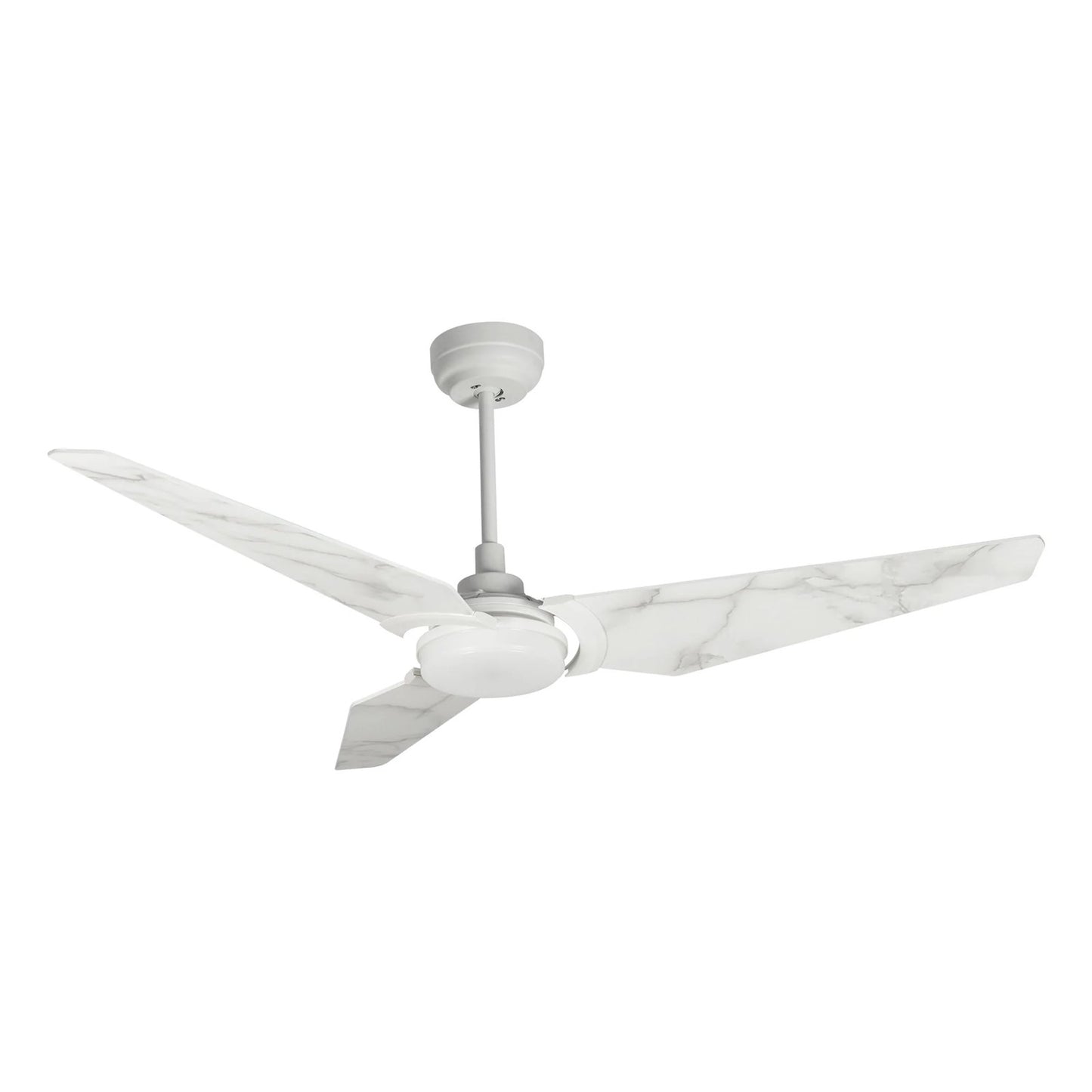 Carro Kaj 52in 3-Blade Smart Ceiling Fan | Modern White Marble Plywood Blades | Living Room & Covered Patio | 52 x 52 x 13.4 in | Model SFR523B-L12-W7-1