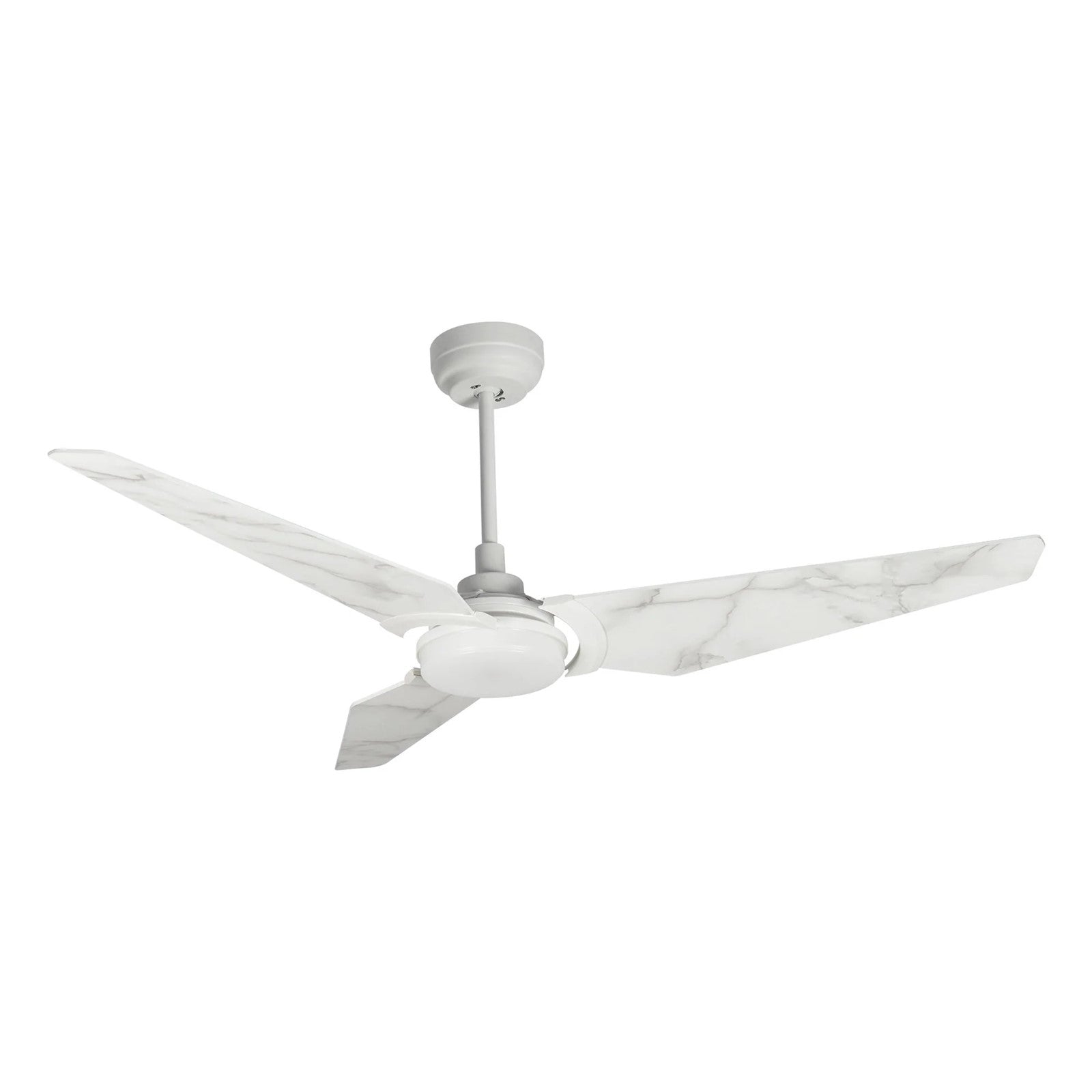 Carro Kaj 52in 3-Blade Smart Ceiling Fan | Modern White Marble Plywood Blades | Living Room & Covered Patio | 52 x 52 x 13.4 in | Model SFR523B-L12-W7-1