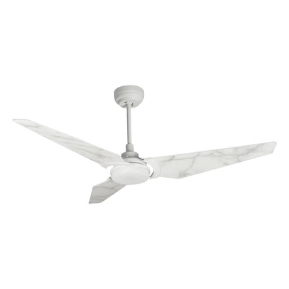 Carro Kaj 52in 3-Blade Smart Ceiling Fan | Modern White Marble Plywood Blades | Living Room & Covered Patio | 52 x 52 x 13.4 in | Model SFR523B-L12-W7-1