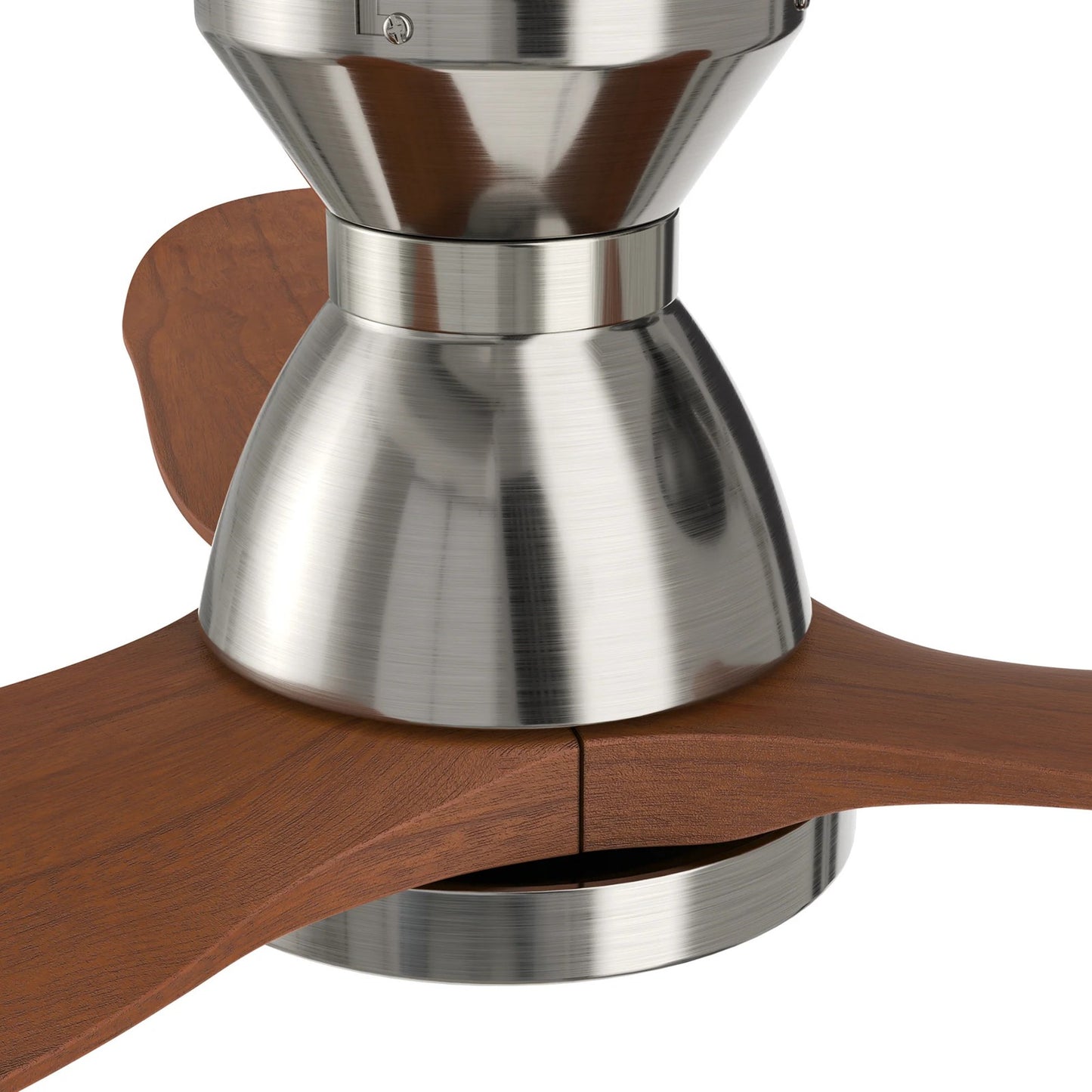 Carro Garrick 52in 3-Blade Flush Mount Smart Ceiling Fan | Brushed Nickel Solid Wood Blades and Integrated LED | Living Room | Model SFR523F3-L12-SM2-1-FM