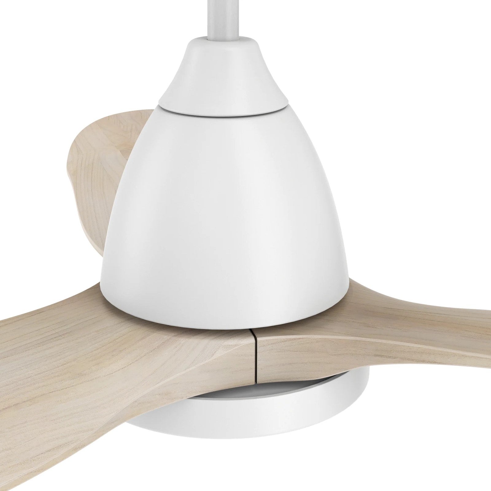 Carro Garrick 52in 3-Blade Smart Ceiling Fan | White Solid Wood Blades and Integrated LED | Living Room & Covered Patio | 15.6 | Model SFR523F3-L12-WM1-1