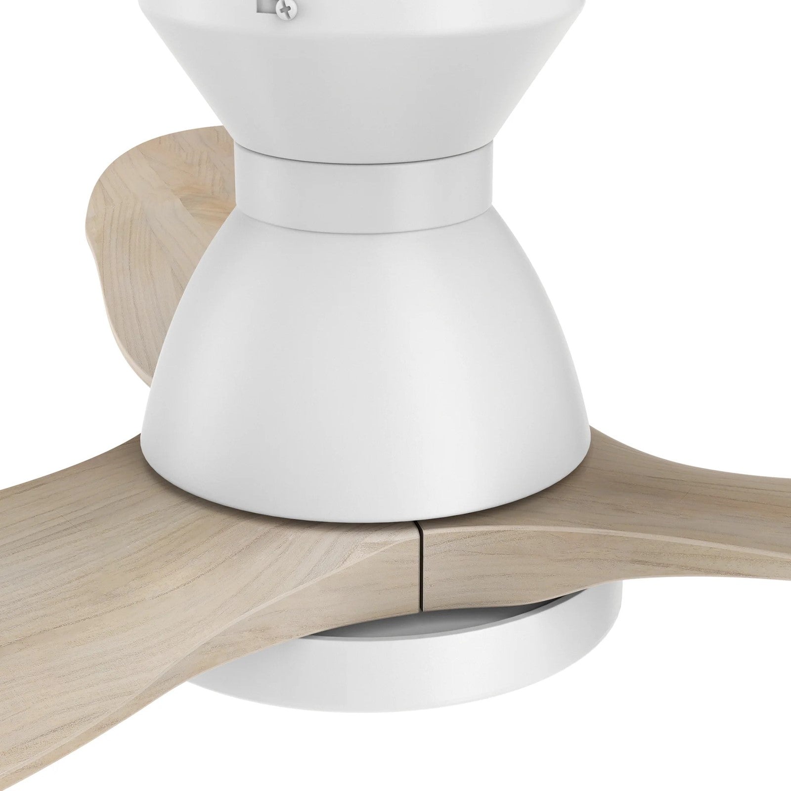Carro Garrick 52in 3-Blade Flush Mount Smart Ceiling Fan | White Solid Wood Blades and Integrated LED | Living Room & | Model SFR523F3-L12-WM1-1-FM