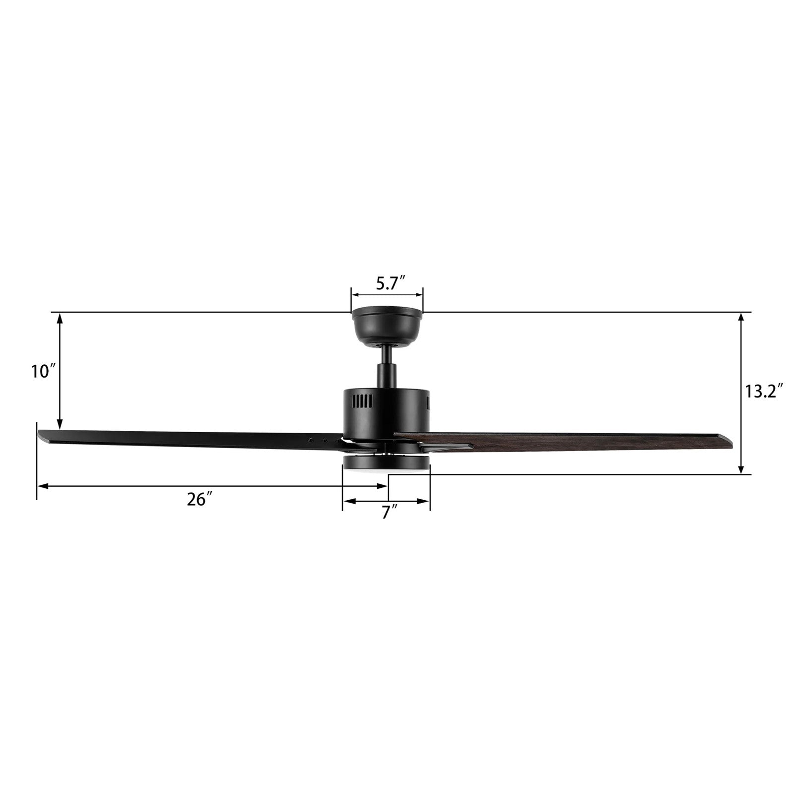Carro Montgomery 52in 3-Blade Smart Ceiling Fan | Modern Black Taupe and Plywood Blades | Living Room & Bedroom | 52 x 52 x 13.2 | Model SFR523G3-L11-BX-1