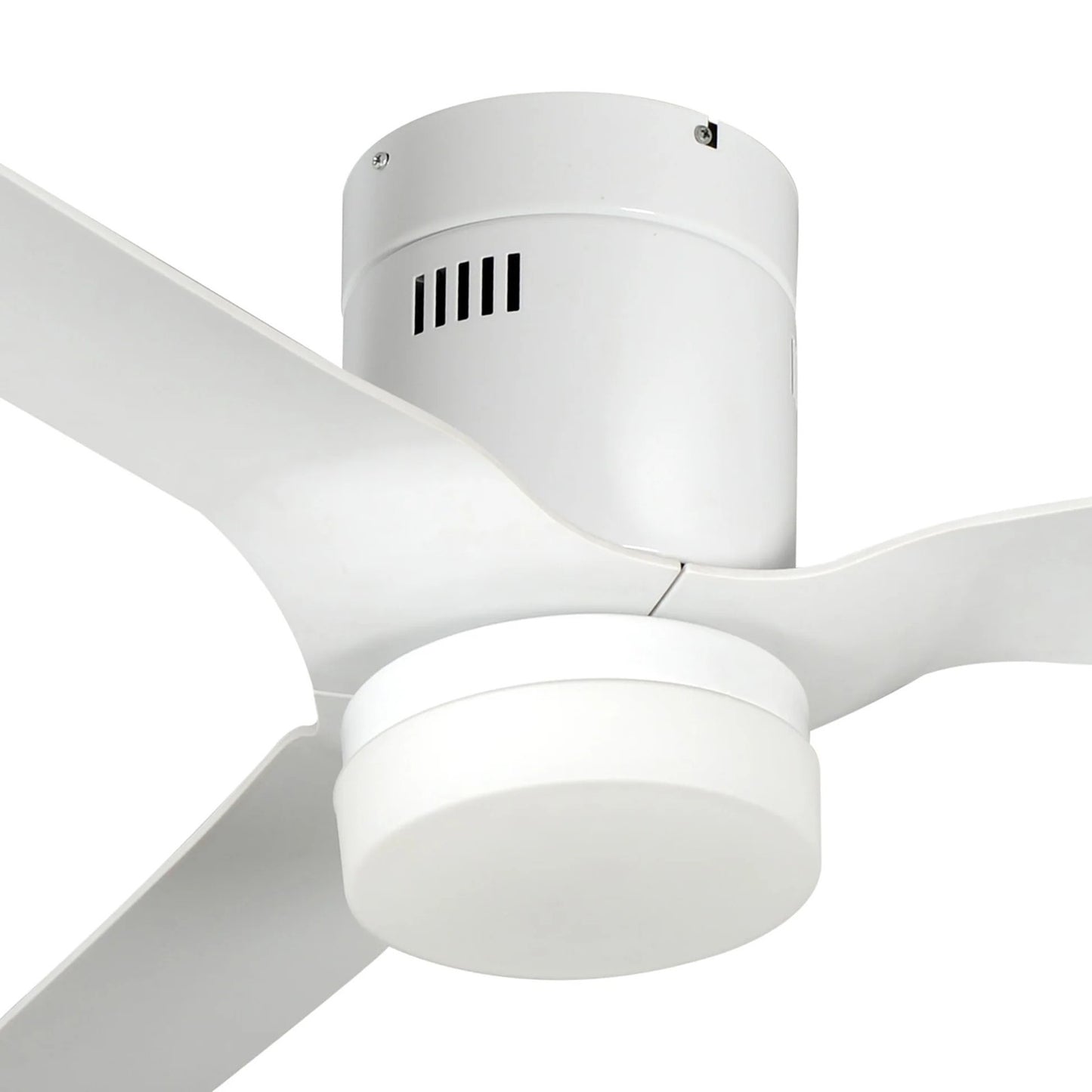 Carro Spezia 52in 3-Blade Flush Smart Ceiling Fan | Modern White and Glass Fiber Reinforced Polypropylene | Living Room & | Model SFR523P-L12-W1-1-FM