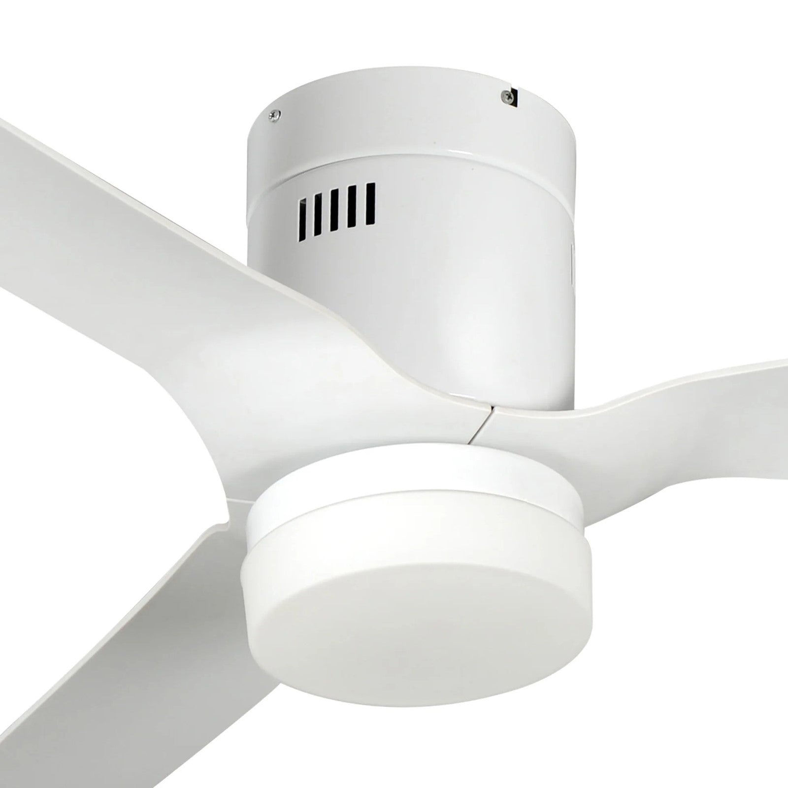 Carro Spezia 52in 3-Blade Flush Smart Ceiling Fan | Modern White and Glass Fiber Reinforced Polypropylene | Living Room & | Model SFR523P-L12-W1-1-FM