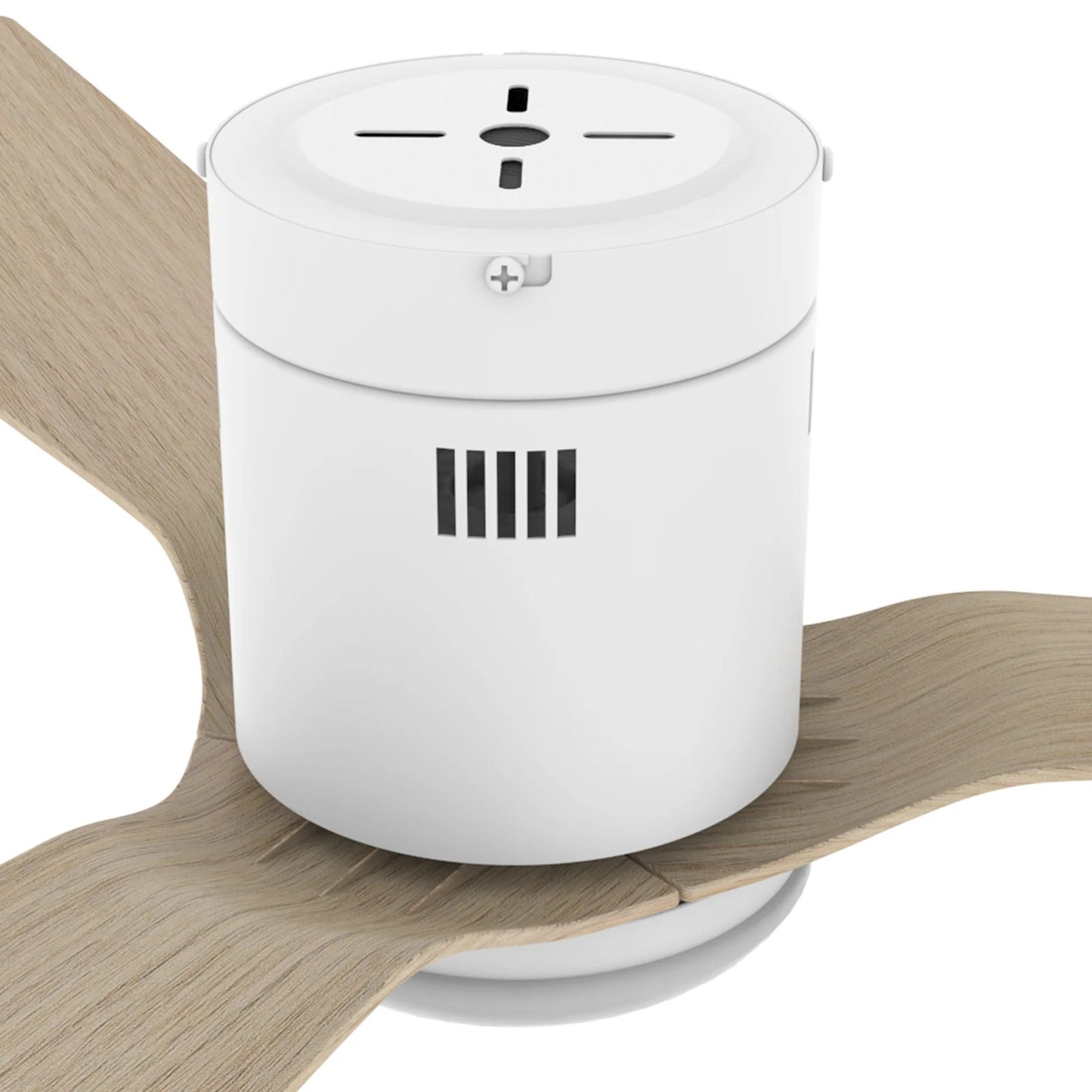 Carro Spezia 52in 3-Blade Flush Smart Ceiling Fan | Modern White Wooden and Bamboo Wood | Living Room & Covered Patio | 52 x | Model SFR523P-L22-WR-1-FM