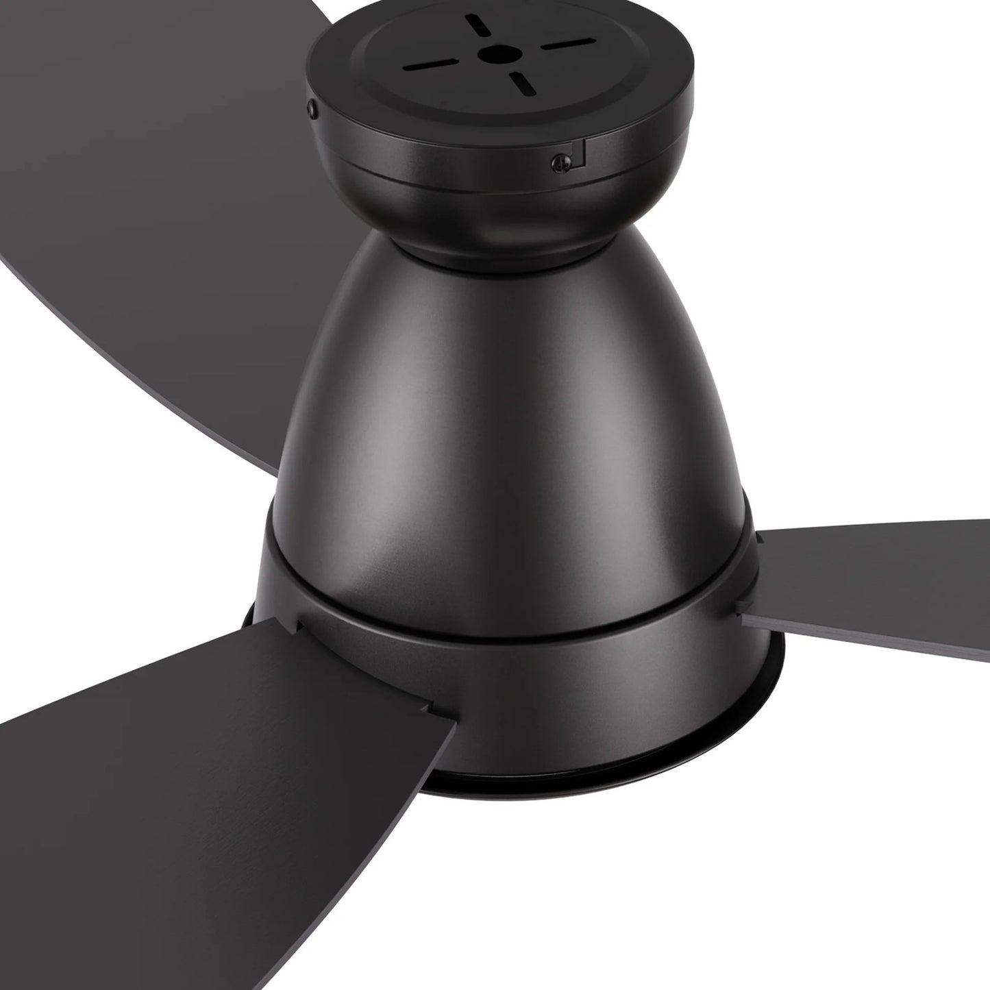 Carro York 52in 3-Blade Flush Mount Smart Ceiling Fan | Modern Black and Plywood | Living Room & Covered Patio | 52 x 52 x | Model SFR523Q7-L12-B2-1-FM