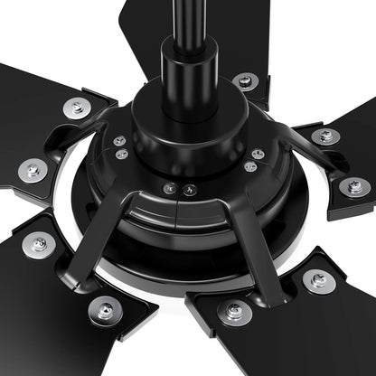 Carro Kaj 52in 5-Blade Smart Ceiling Fan | Modern Black Walnut Plywood and Glass LED | Living Room & Covered Patio | 13.7 x 52 x | Model SFR525B-L22-B5-1