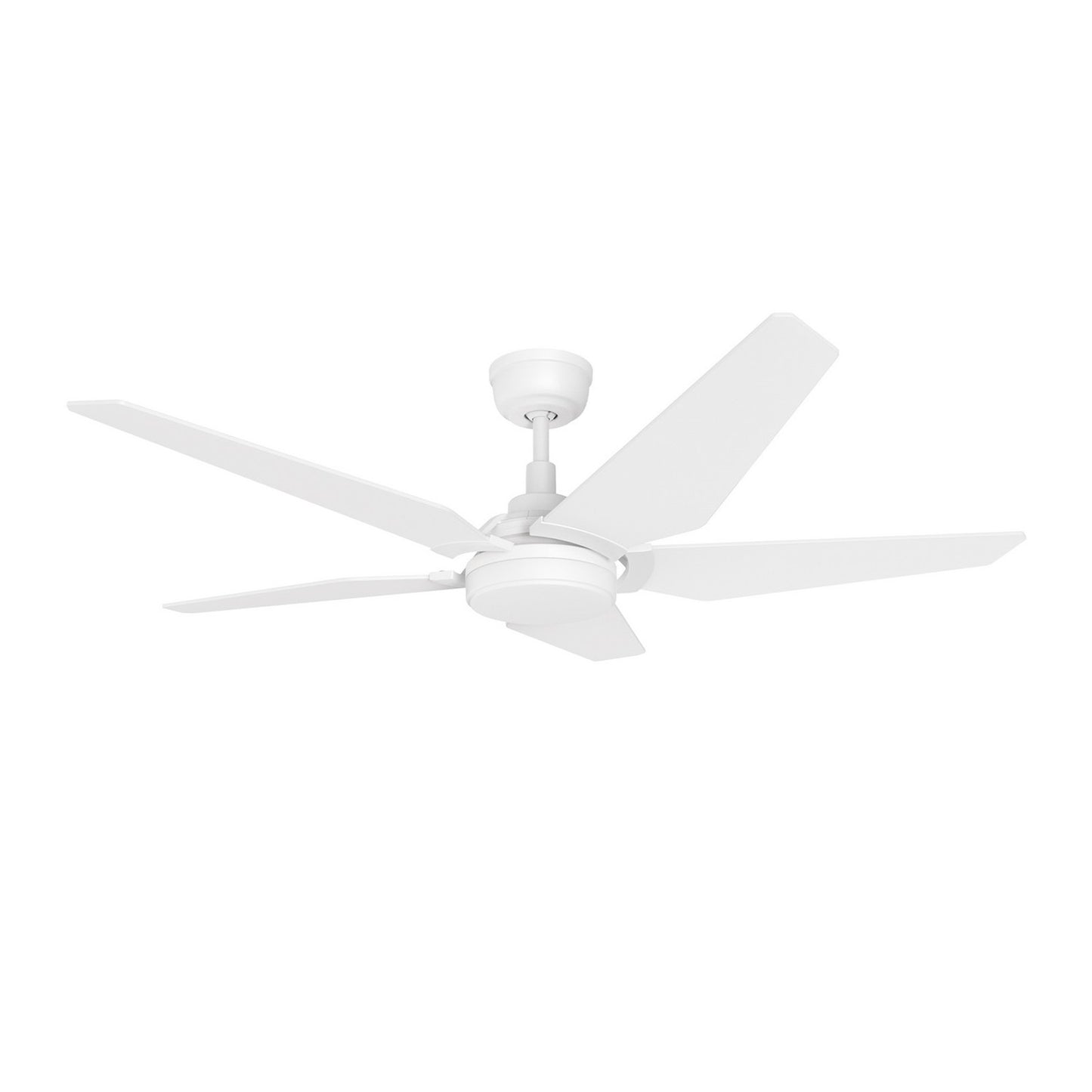 Carro Kaj 52in 5-Blade Smart Ceiling Fan | Modern White Plywood and Glass LED | Living Room & Covered Patio | 13.7 x 52 x 52 in | Model SFR525B-L22-W1-1