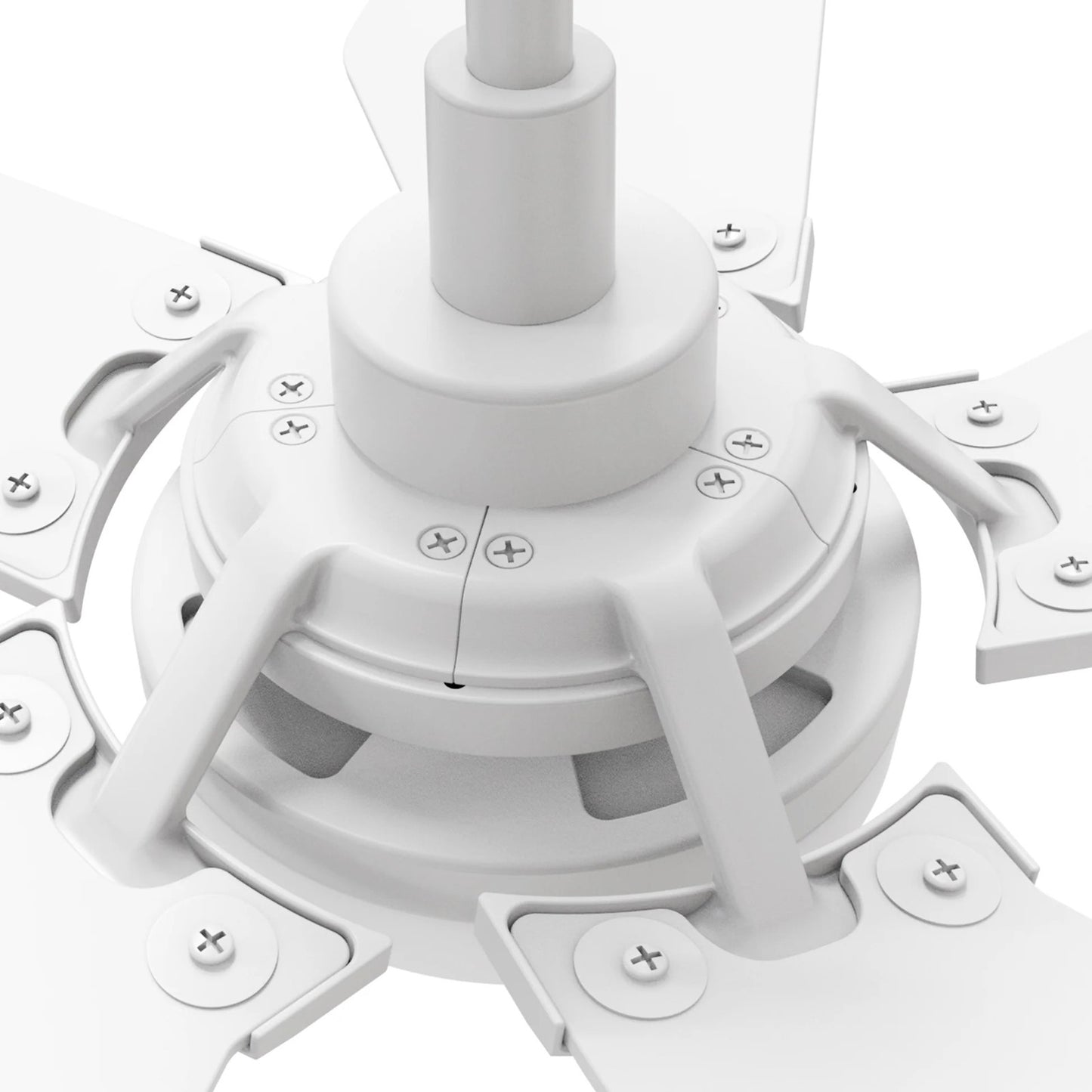 Carro Kaj 52in 5-Blade Smart Ceiling Fan | Modern White Plywood and Glass LED | Living Room & Covered Patio | 13.7 x 52 x 52 in | Model SFR525B-L22-W1-1