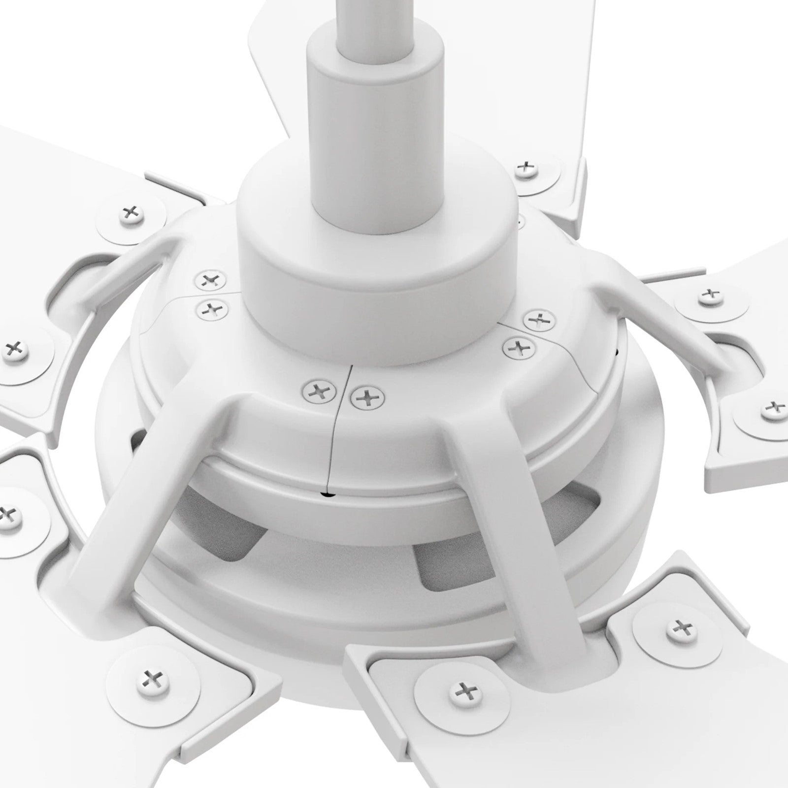Carro Kaj 52in 5-Blade Smart Ceiling Fan | Modern White Plywood and Glass LED | Living Room & Covered Patio | 13.7 x 52 x 52 in | Model SFR525B-L22-W1-1